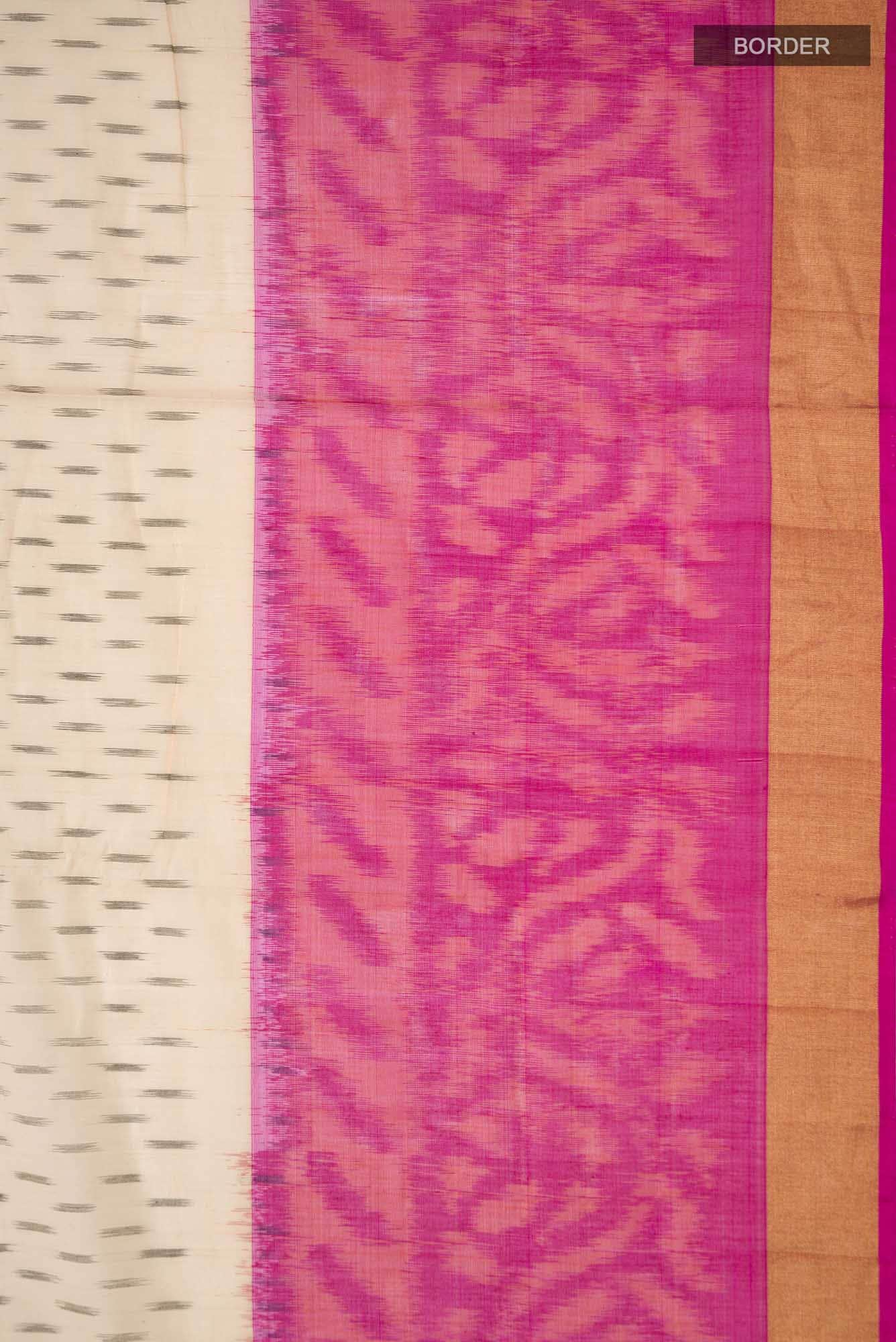 Cream Silk Cotton Saree