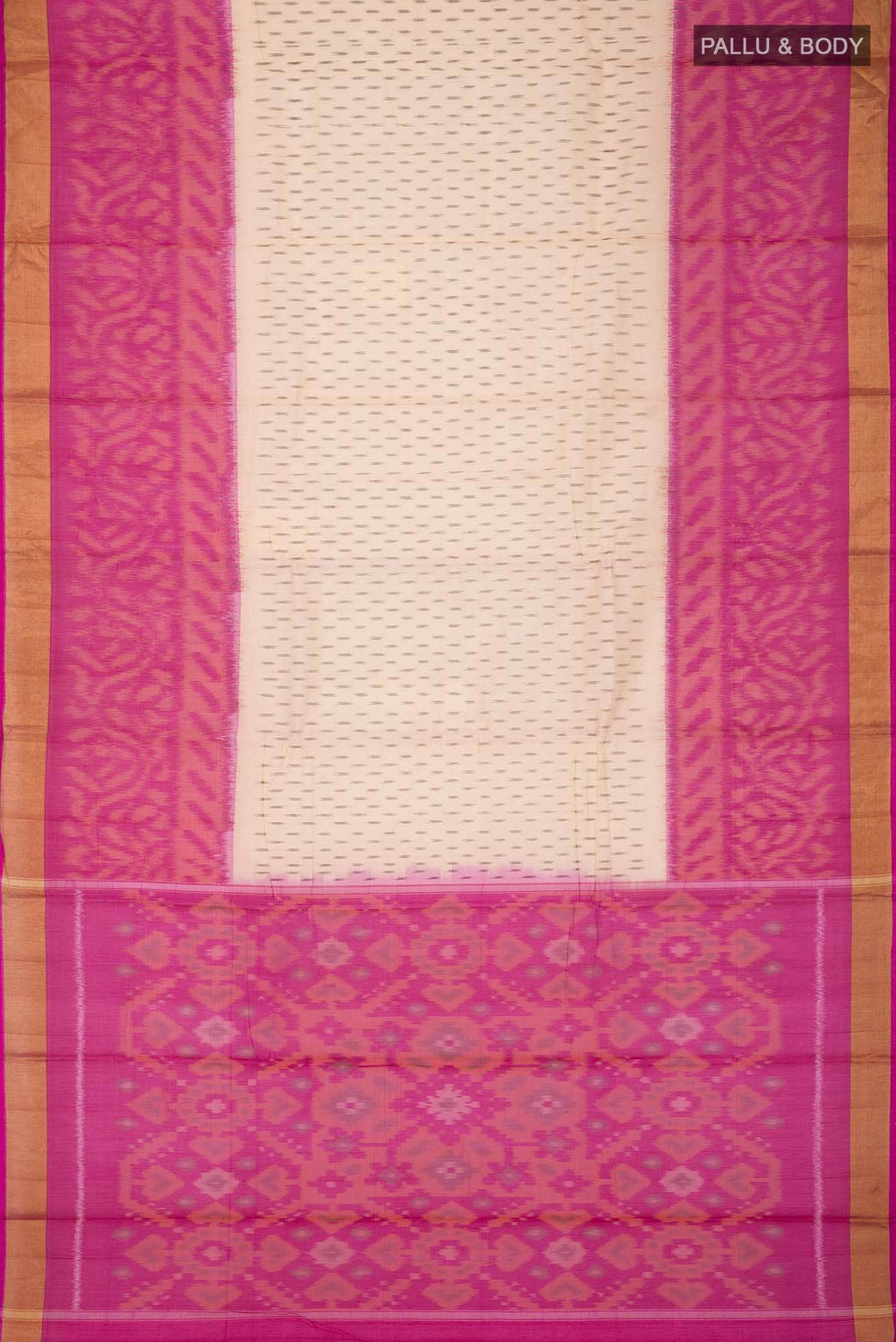 Cream Silk Cotton Saree