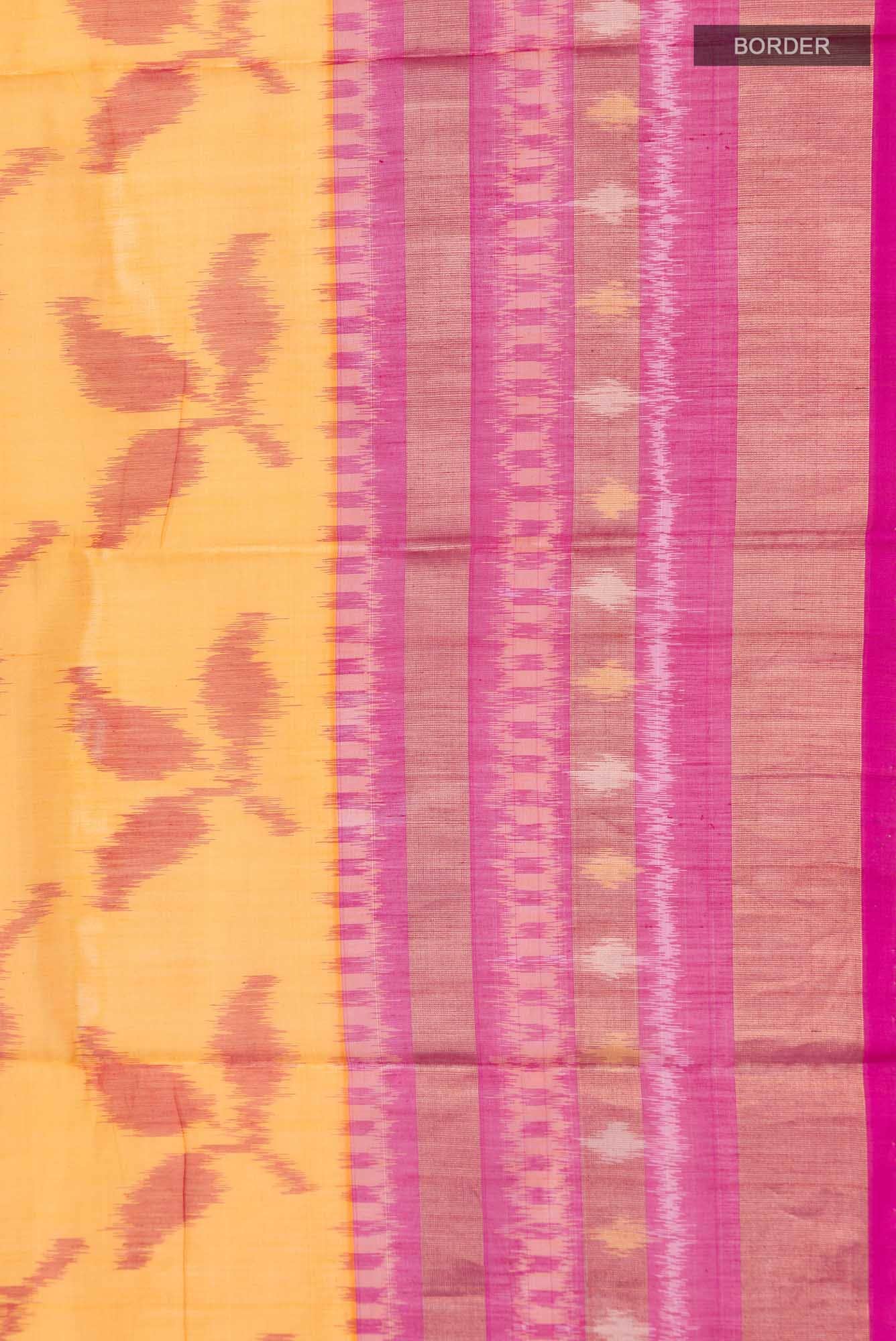 Yellow Silk Cotton Saree