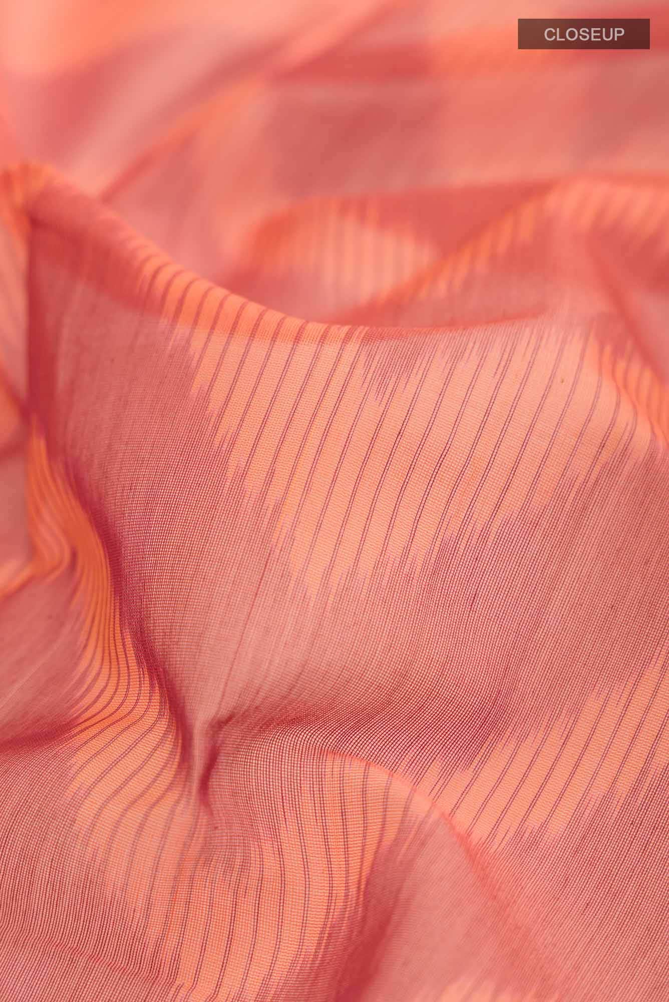 Orange Silk Cotton Saree