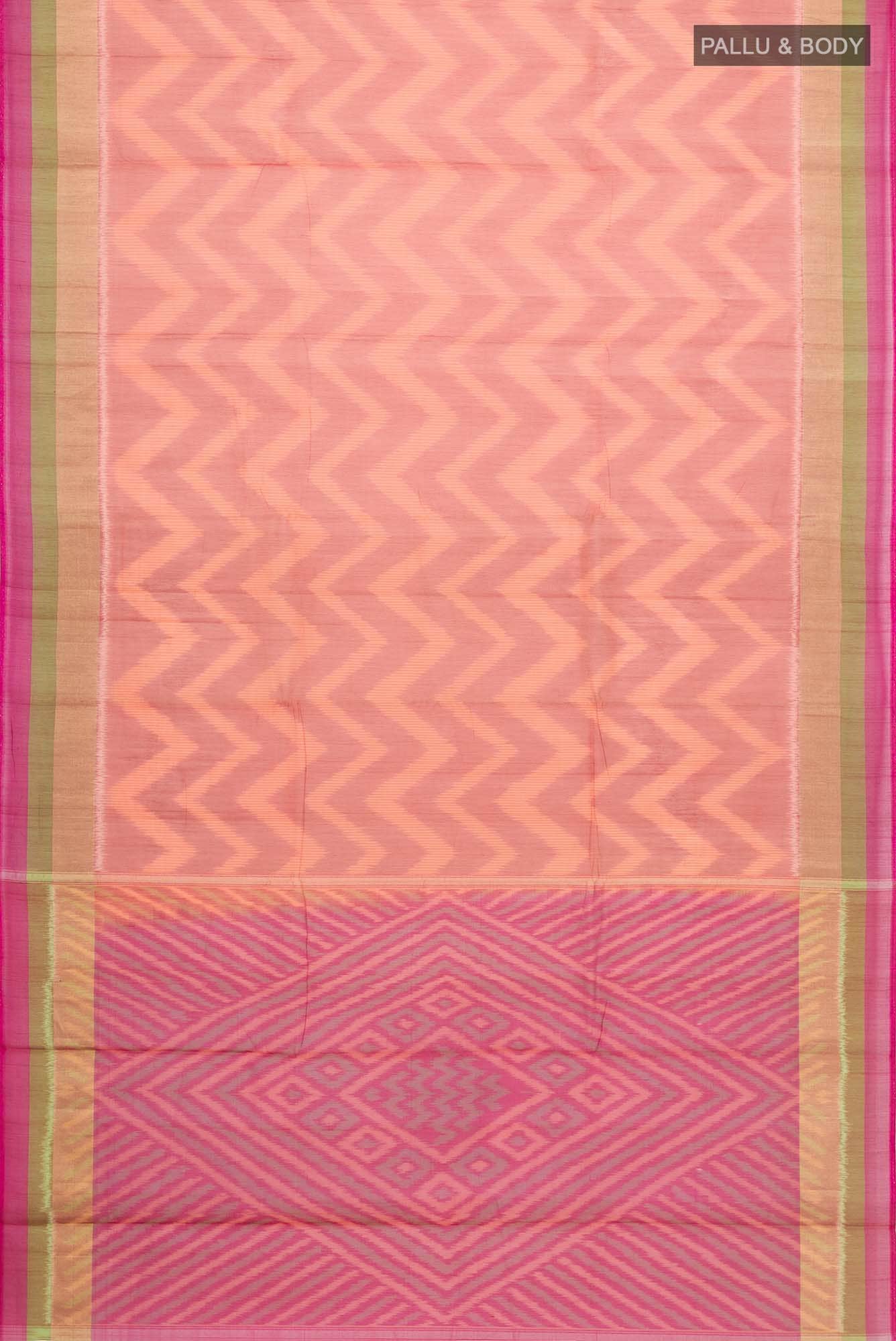 Orange Silk Cotton Saree