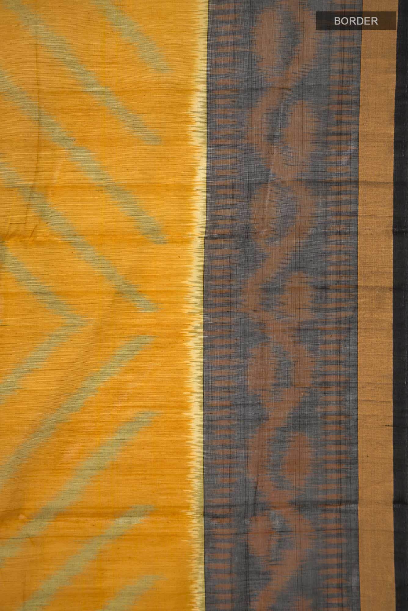 Yellow Silk Cotton Saree