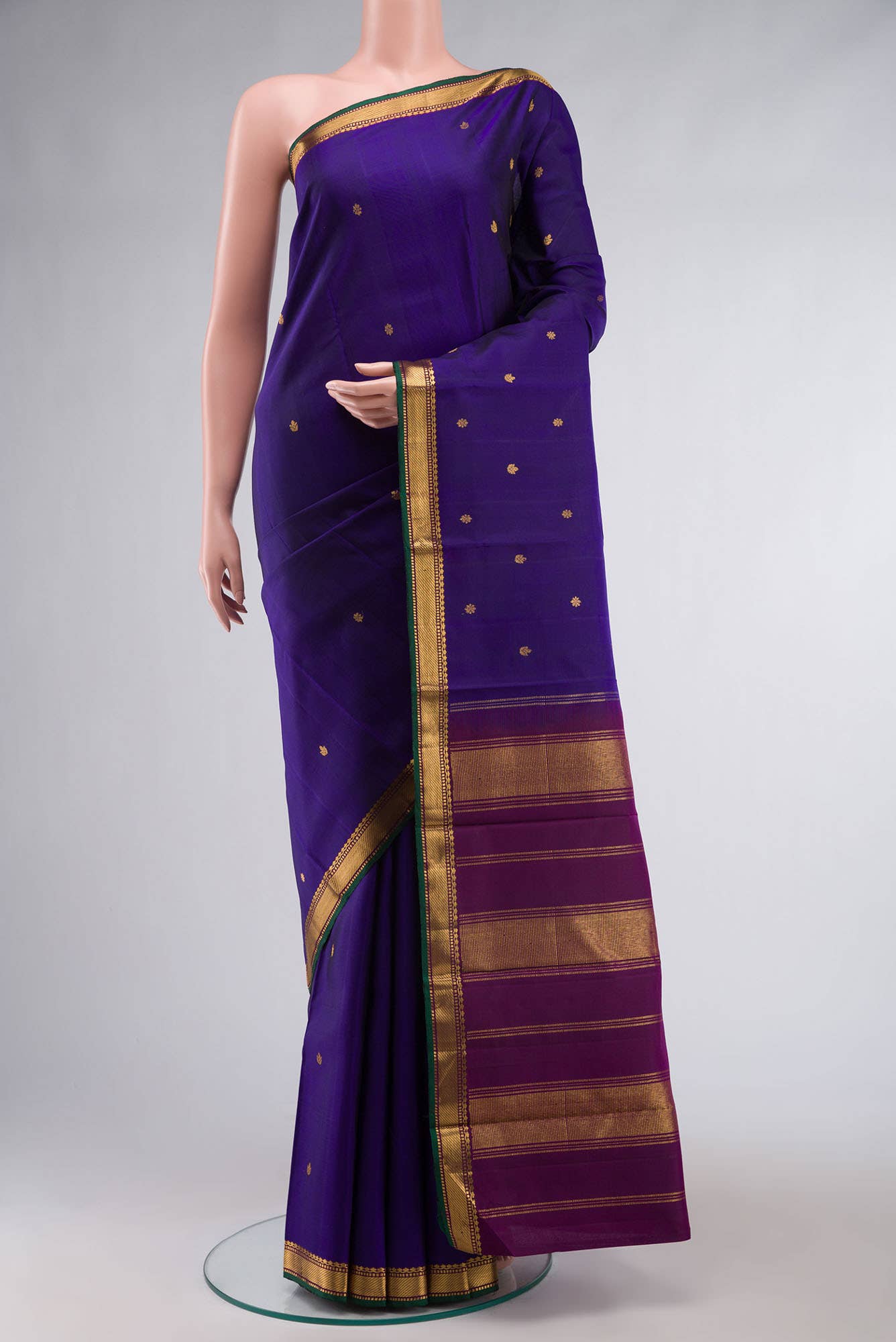 Blue Kanchipuram Silk Saree