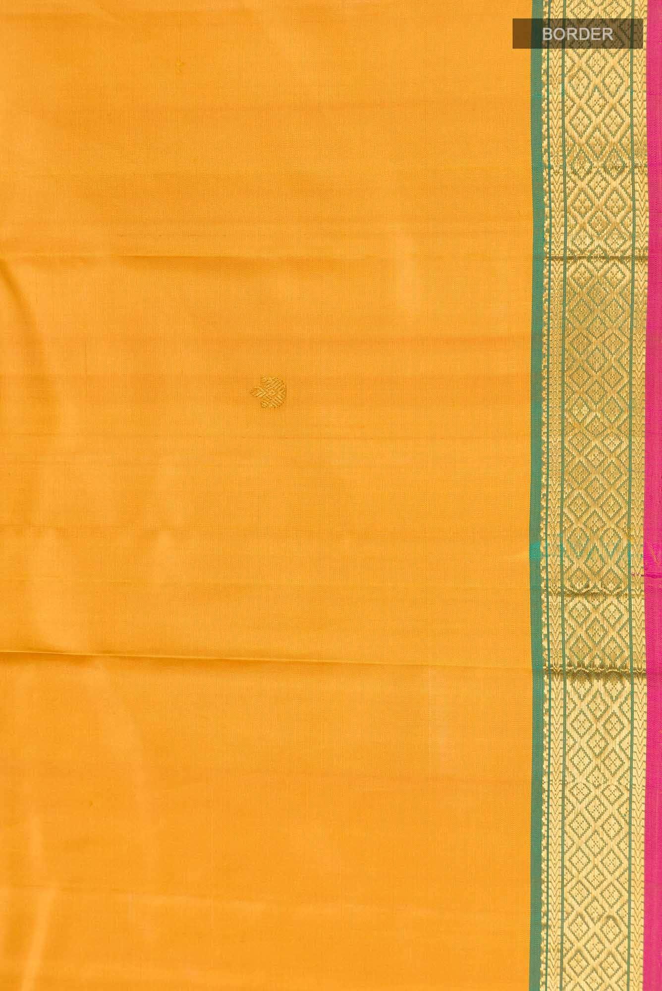 Yellow Kanchipuram Silk Saree