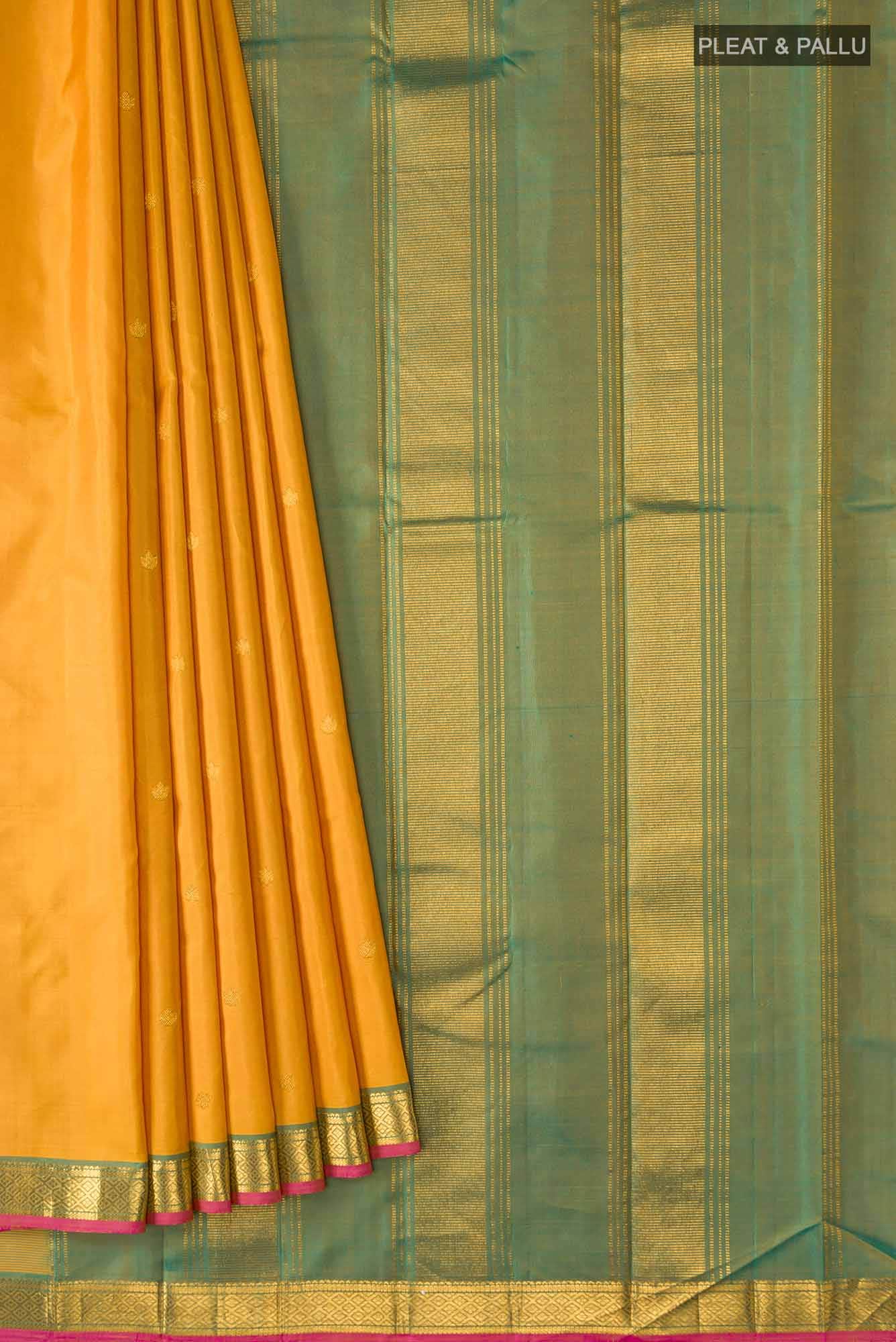 Yellow Kanchipuram Silk Saree
