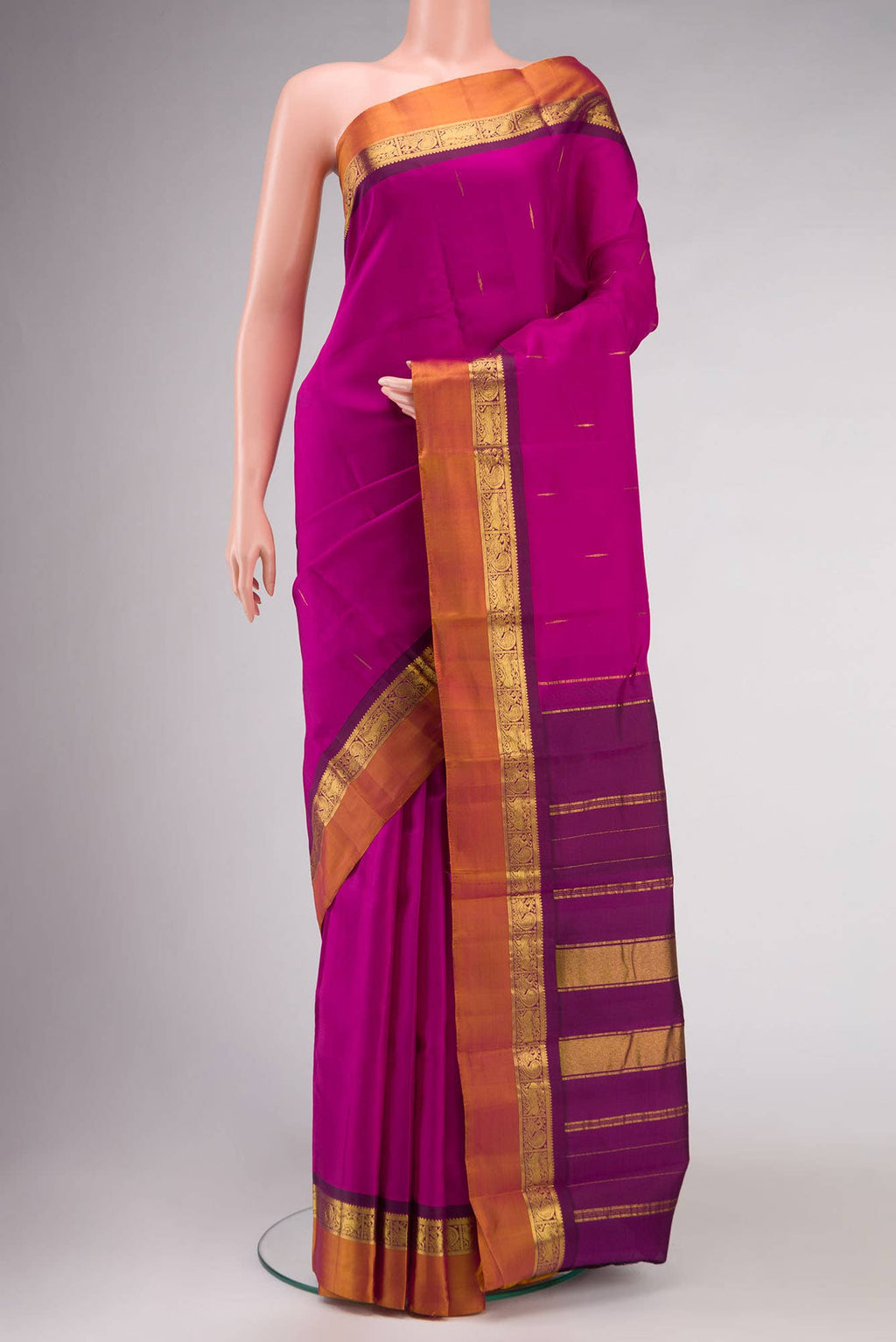 Pink Kanchipuram Silk Saree