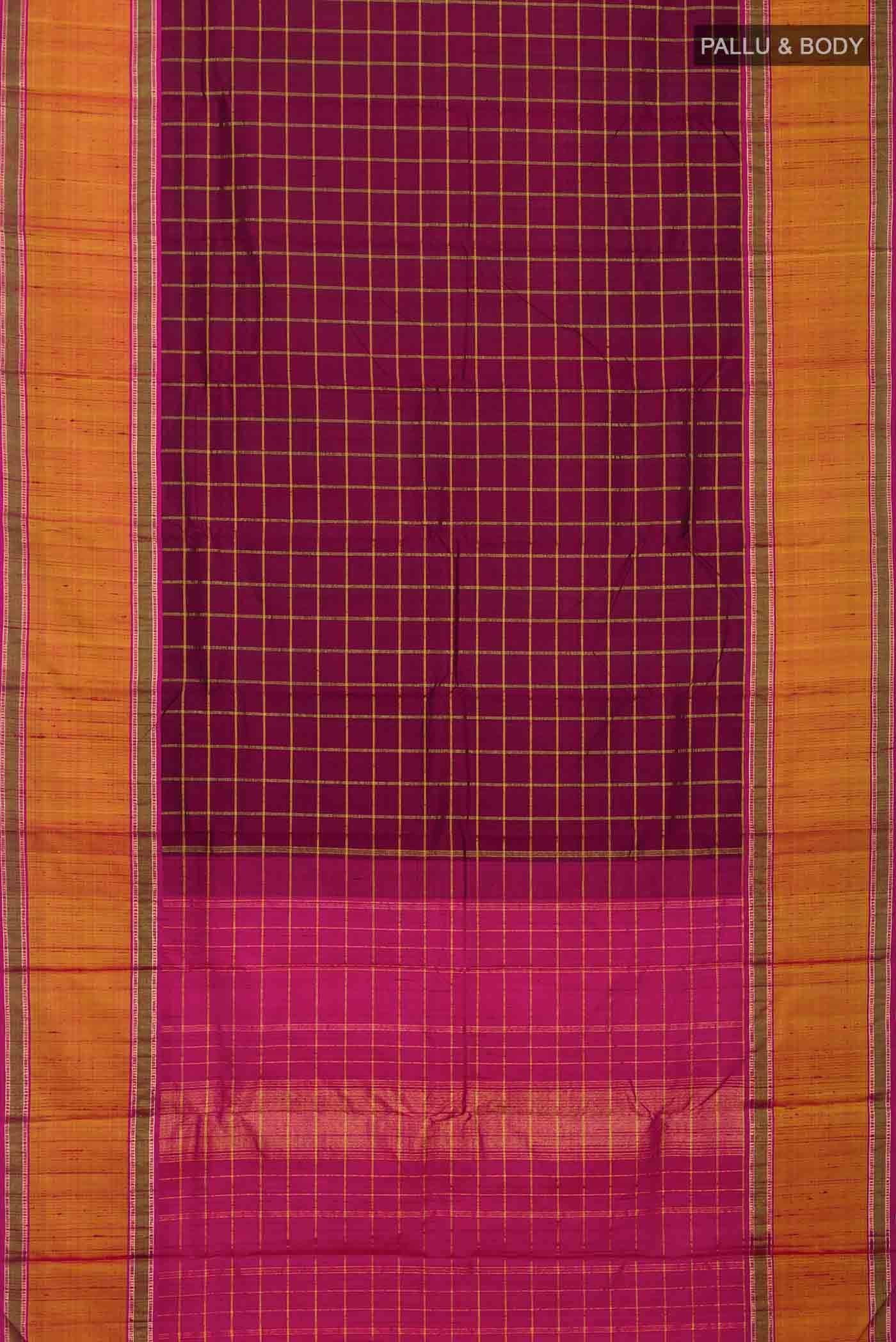 Purple Kanchipuram Silk Saree