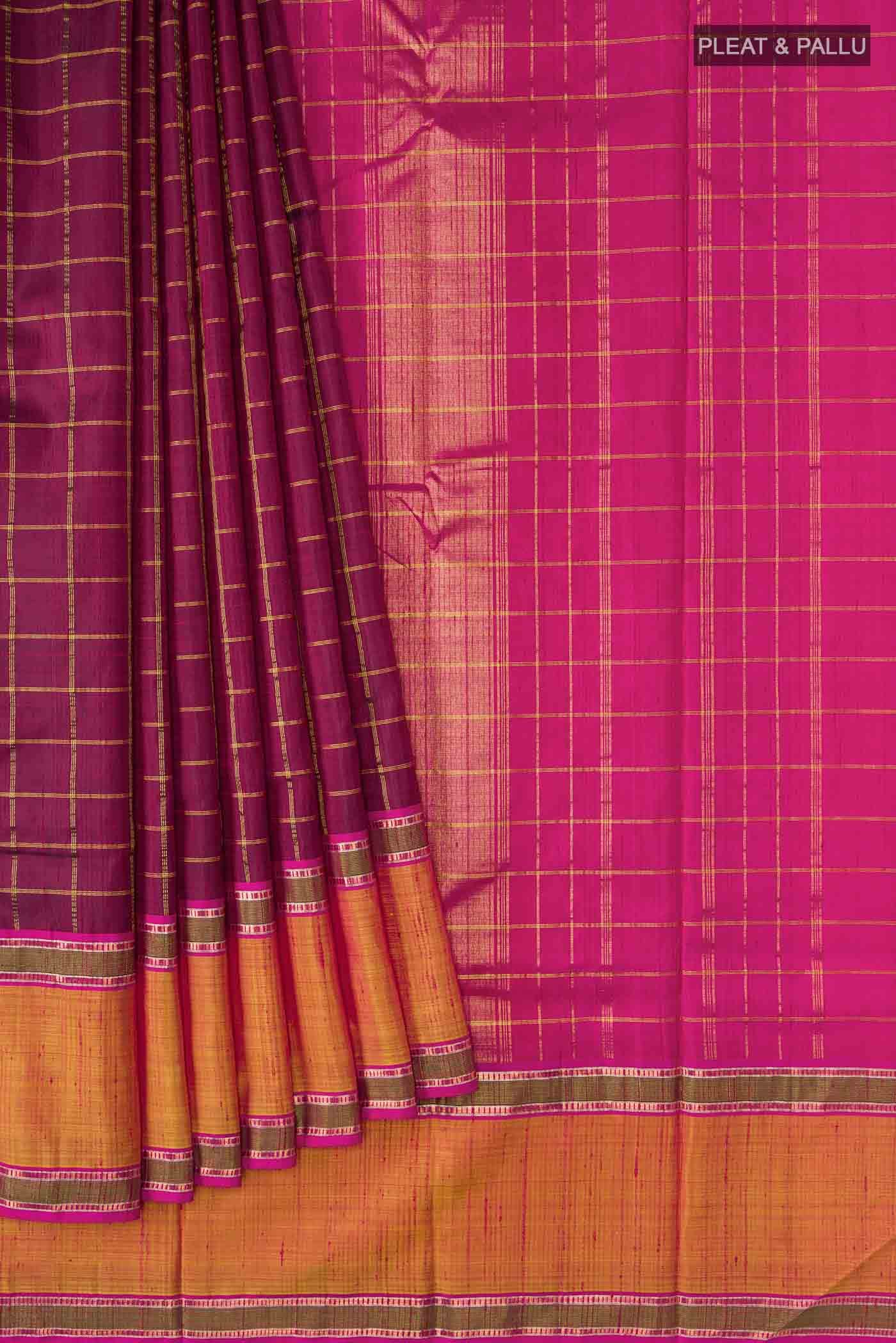 Purple Kanchipuram Silk Saree