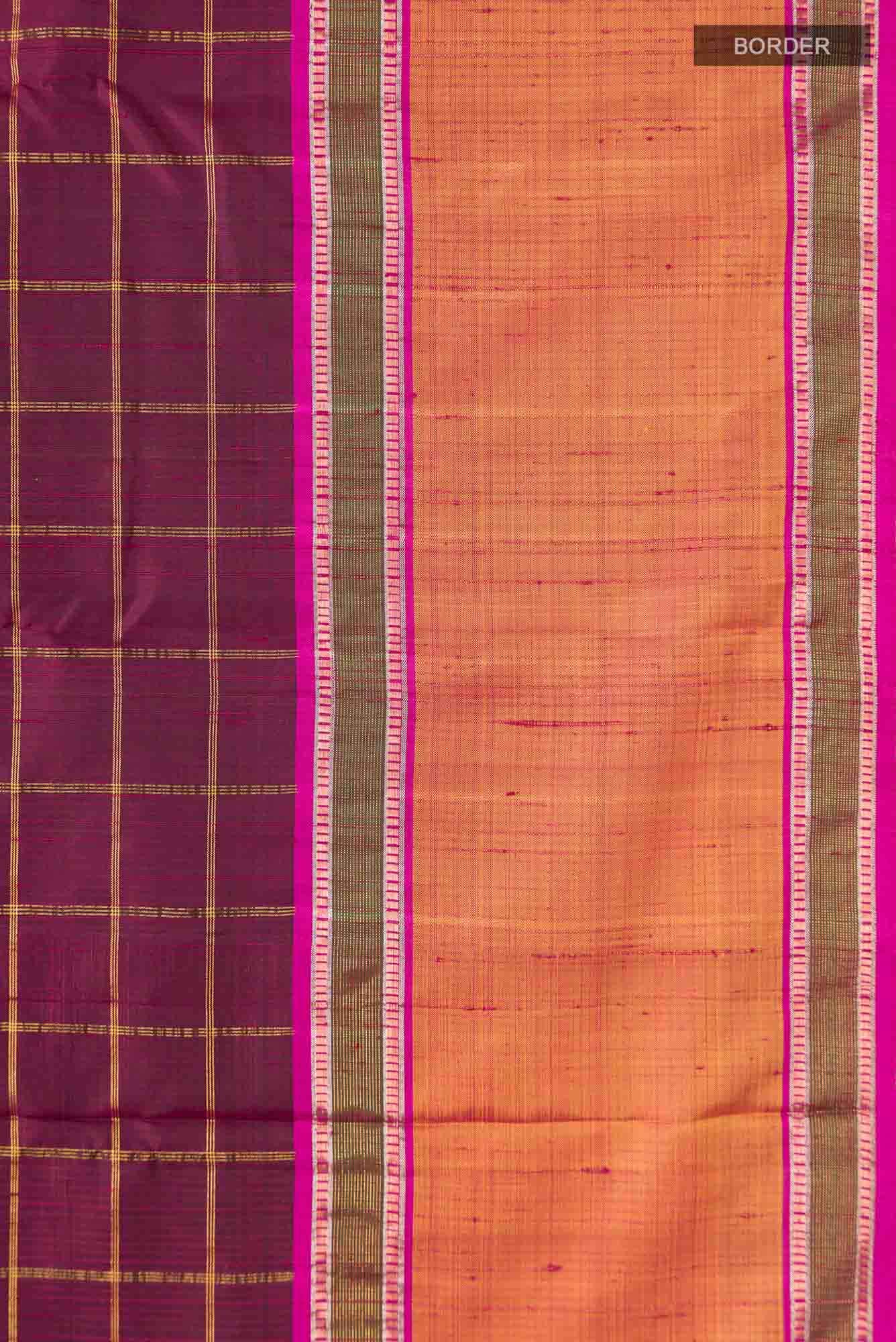 Maroon Kanchipuram Silk Saree