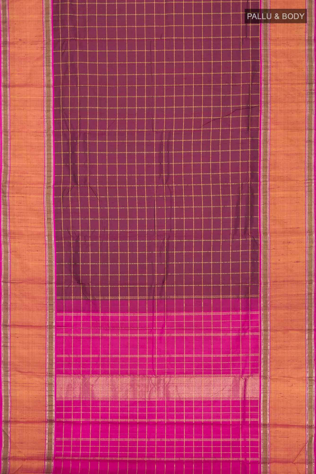 Maroon Kanchipuram Silk Saree