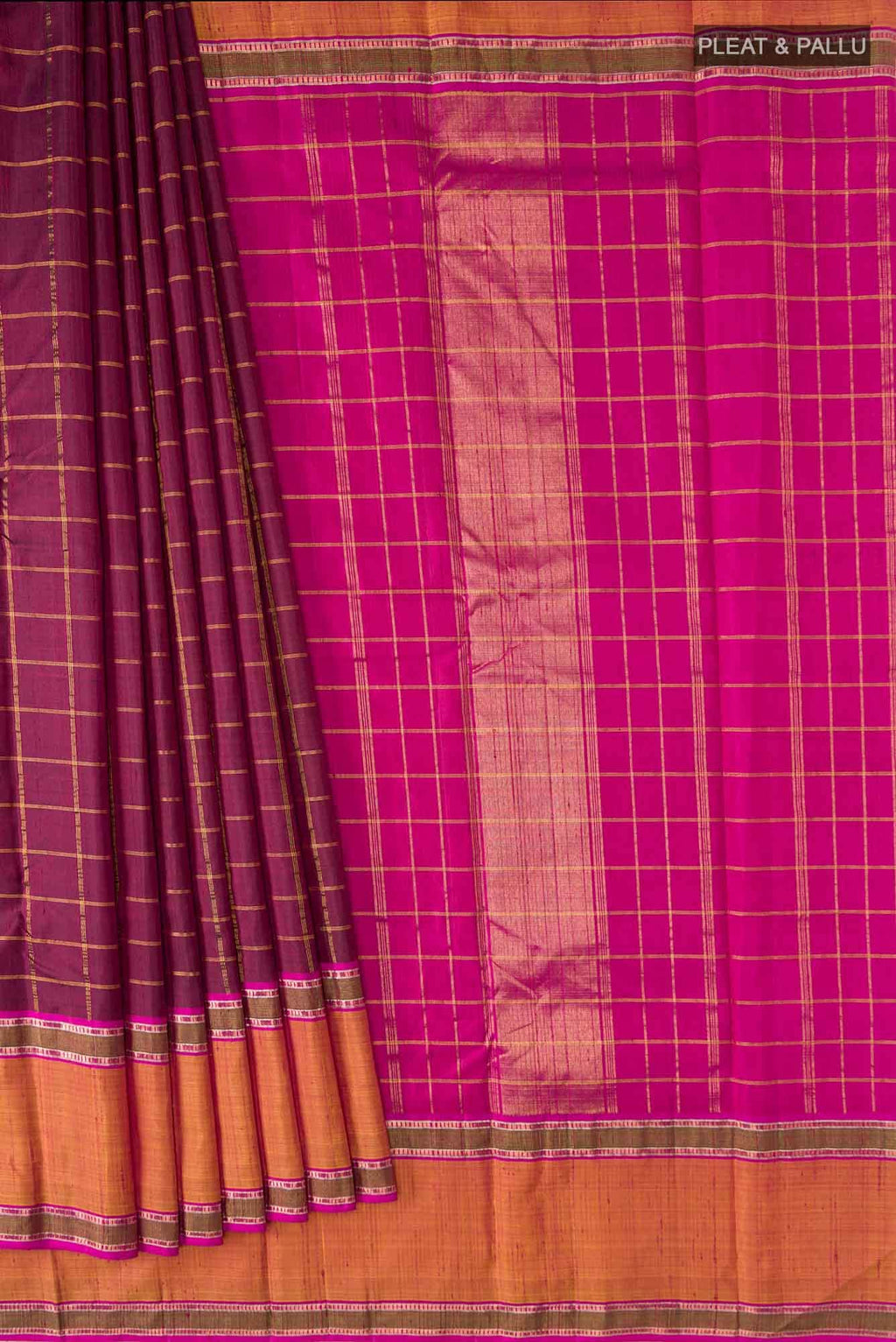 Maroon Kanchipuram Silk Saree
