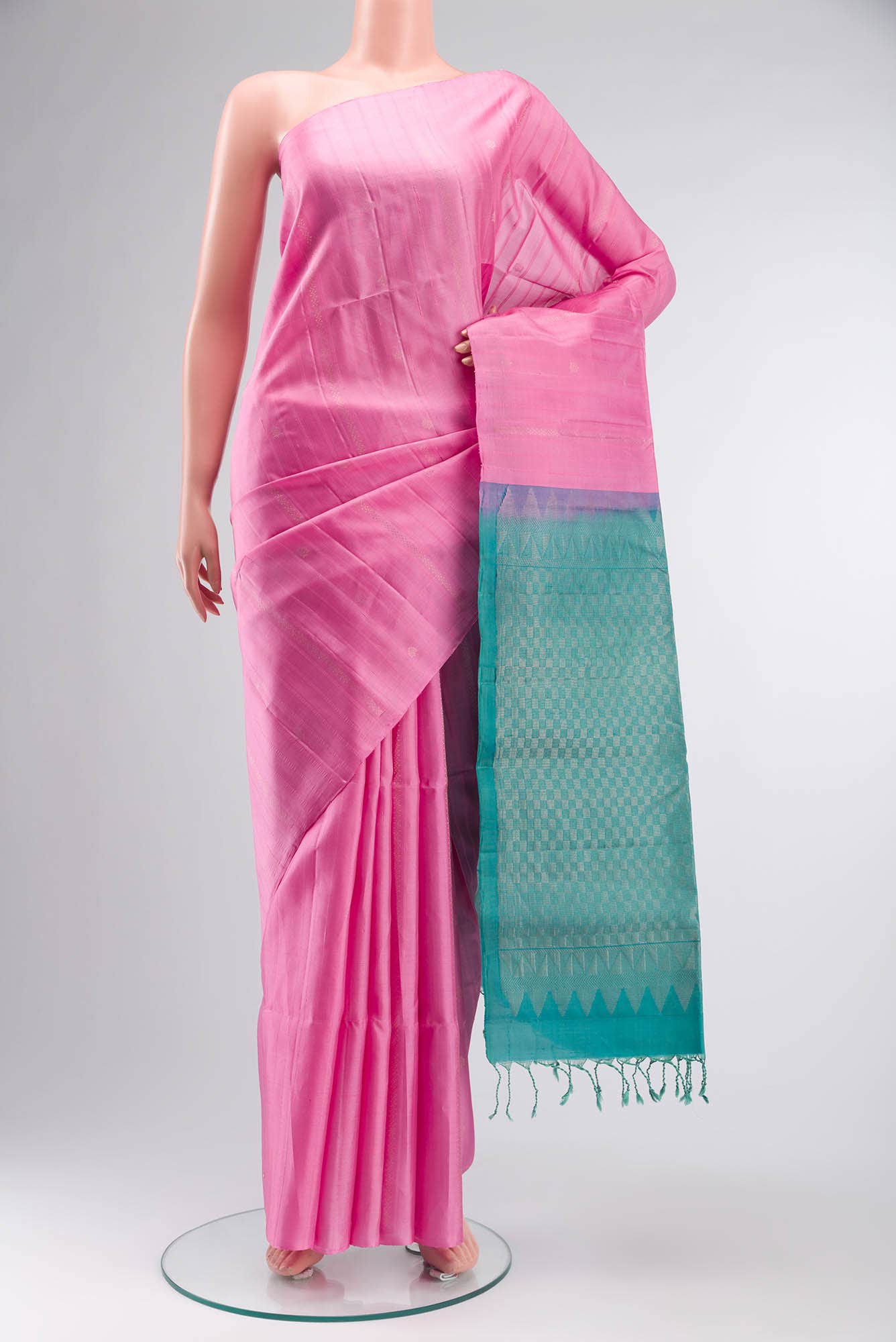 Rose pink Soft Silk Saree