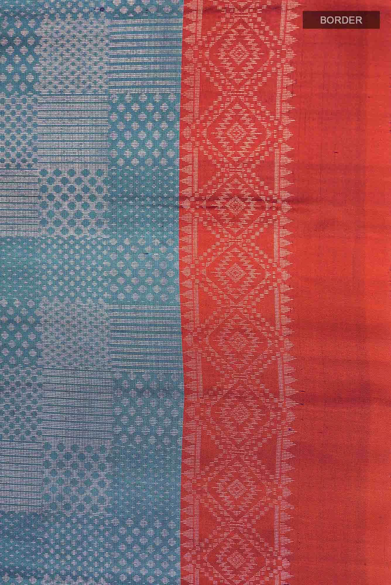 Blue Grey Soft Silk Saree
