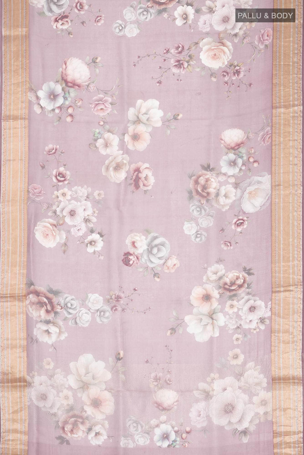 Mauve Organza Silk Saree