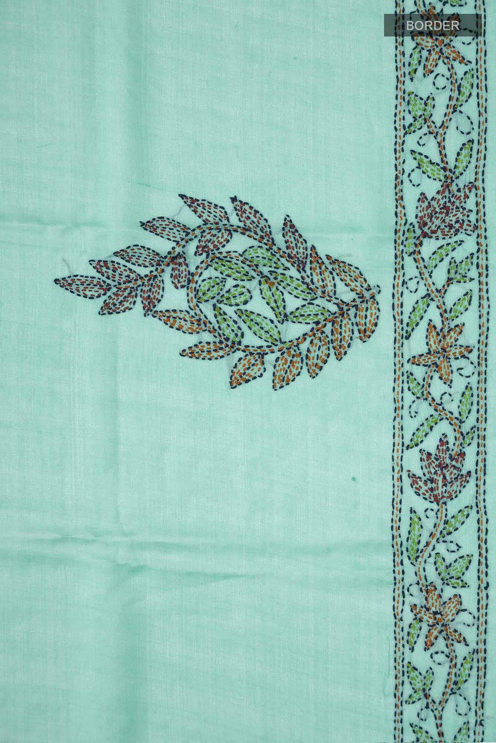 Sea Green Bhagalpuri Tussar Silk Saree