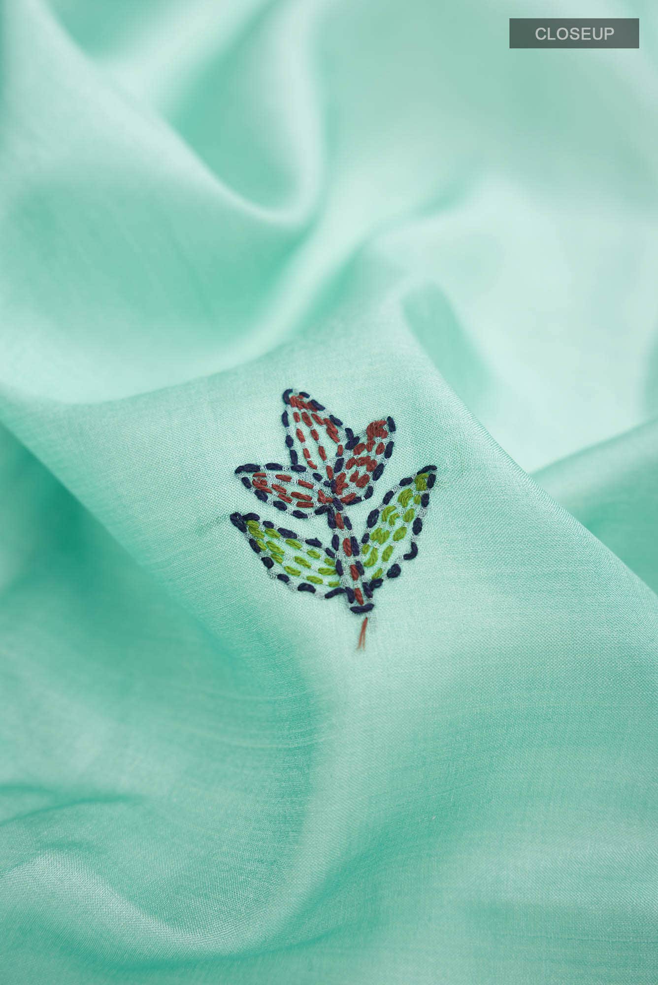 Sea Green Bhagalpuri Tussar Silk Saree