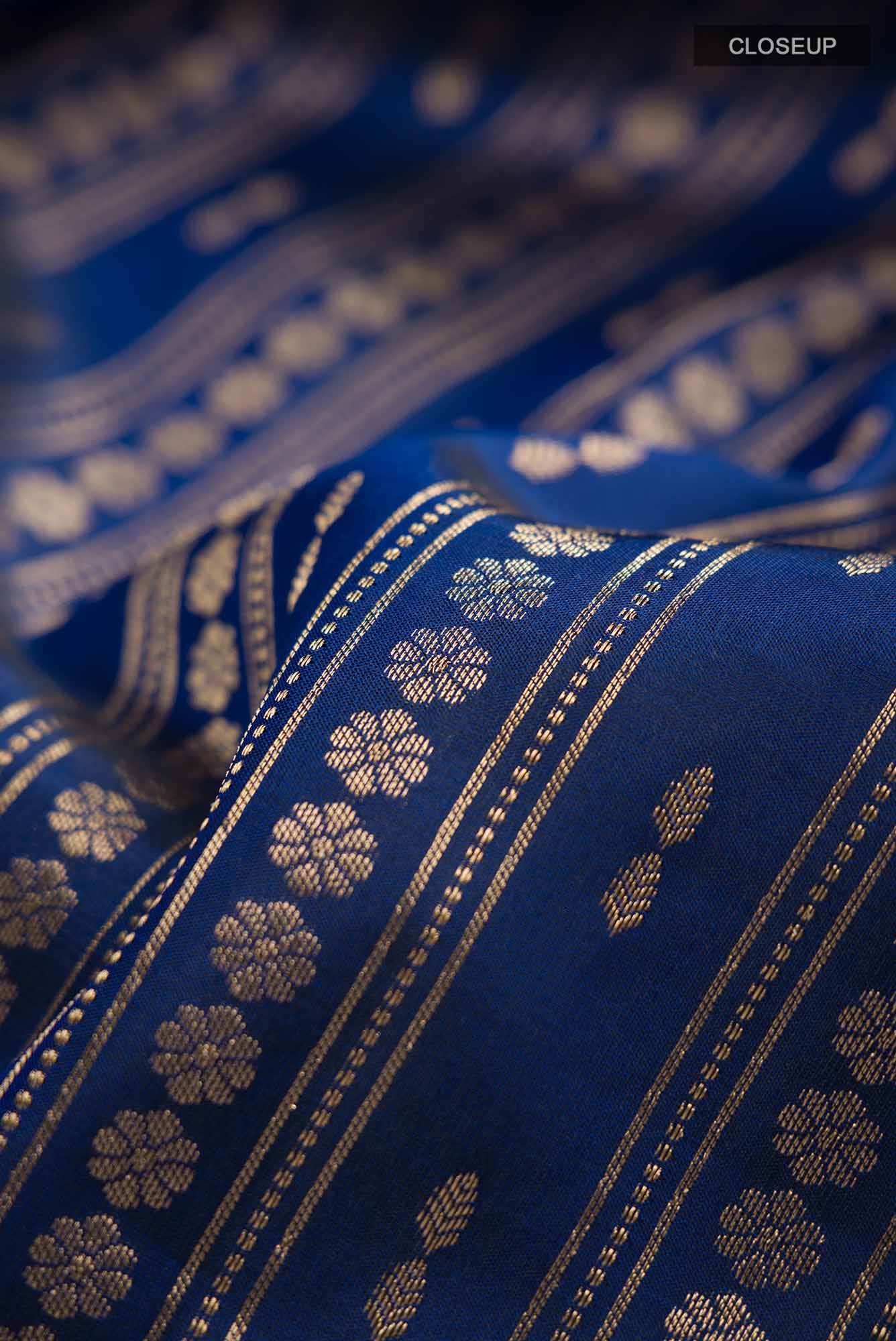 Blue Kanchipuram Silk Saree