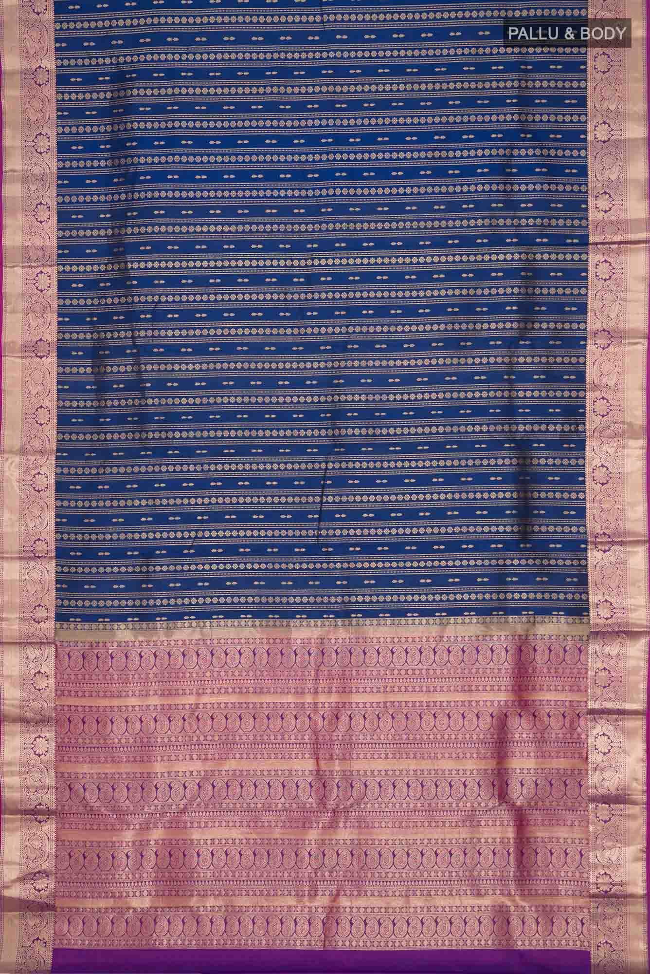 Blue Kanchipuram Silk Saree