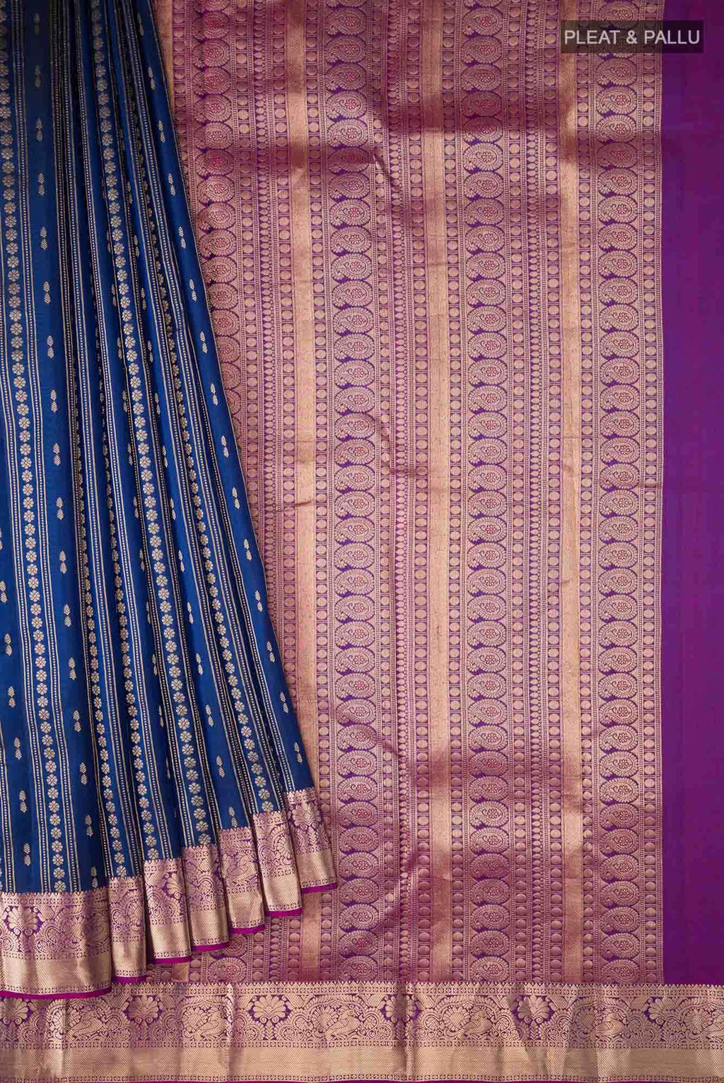Blue Kanchipuram Silk Saree