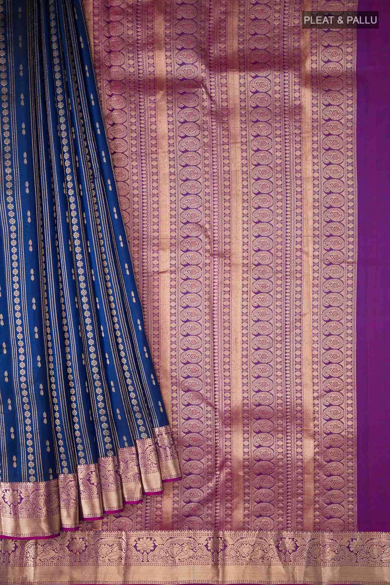 Blue Kanchipuram Silk Saree