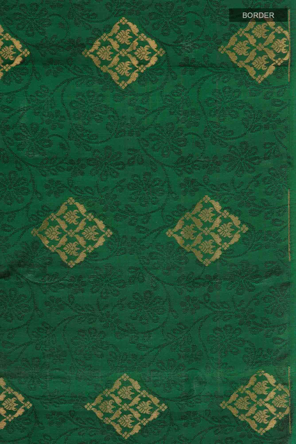Bottle Green Kanchipuram Silk Saree