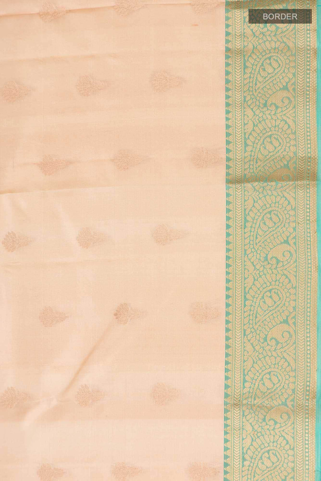 Beige Kanchipuram Silk Saree