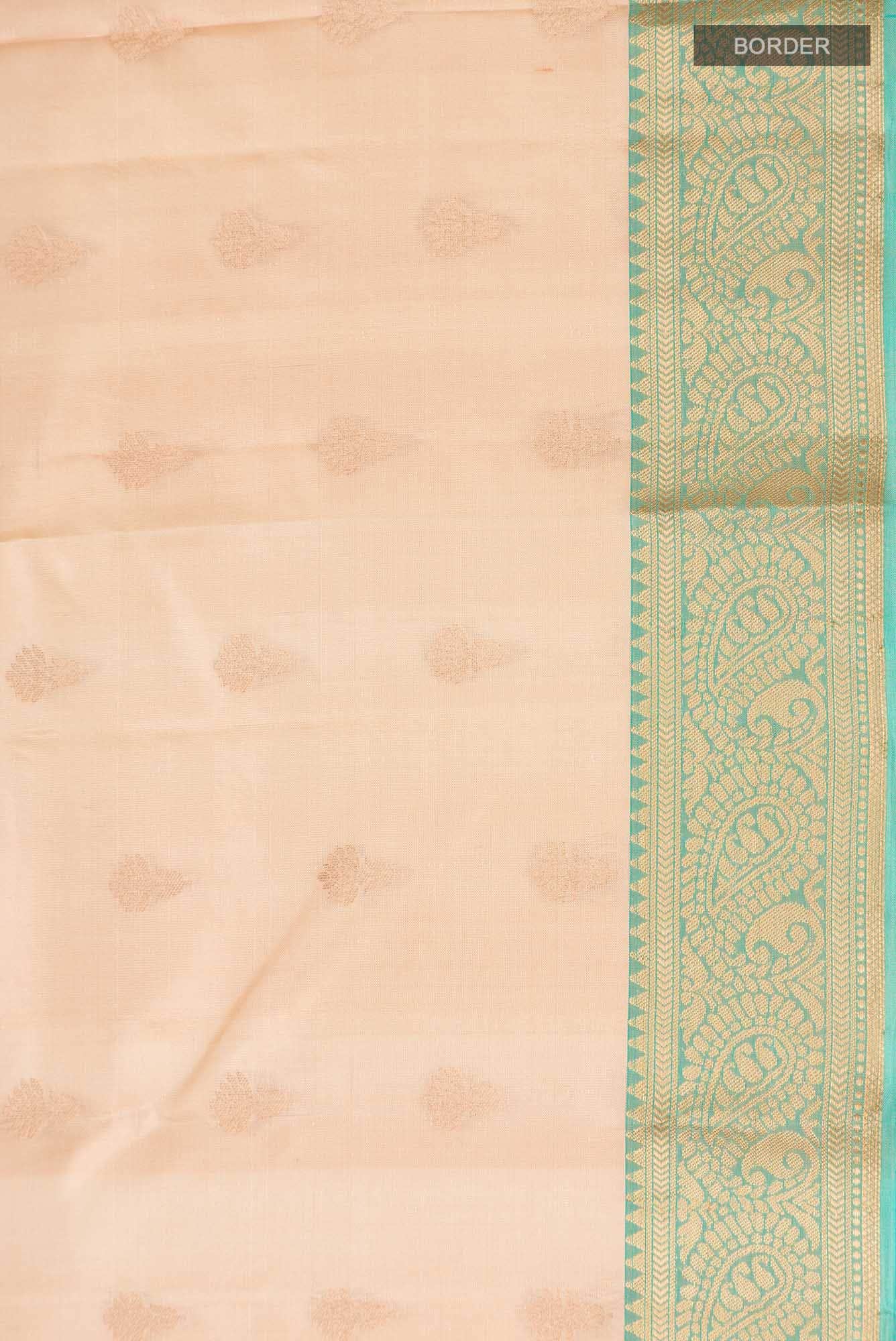 Beige Kanchipuram Silk Saree