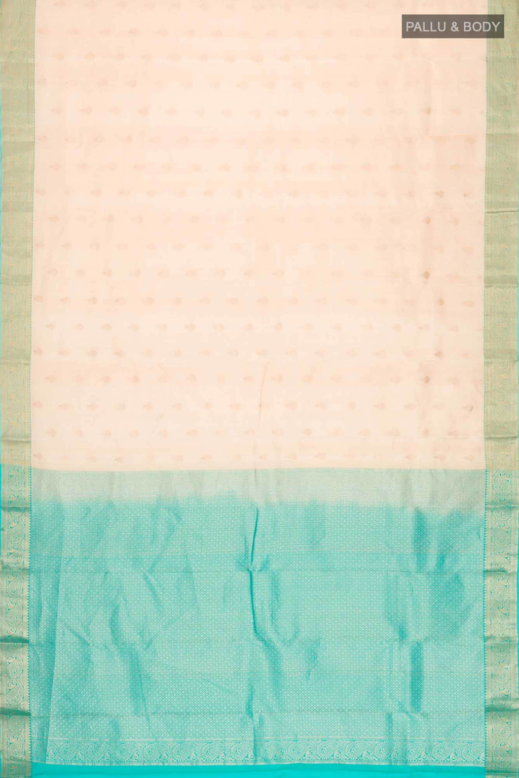 Beige Kanchipuram Silk Saree