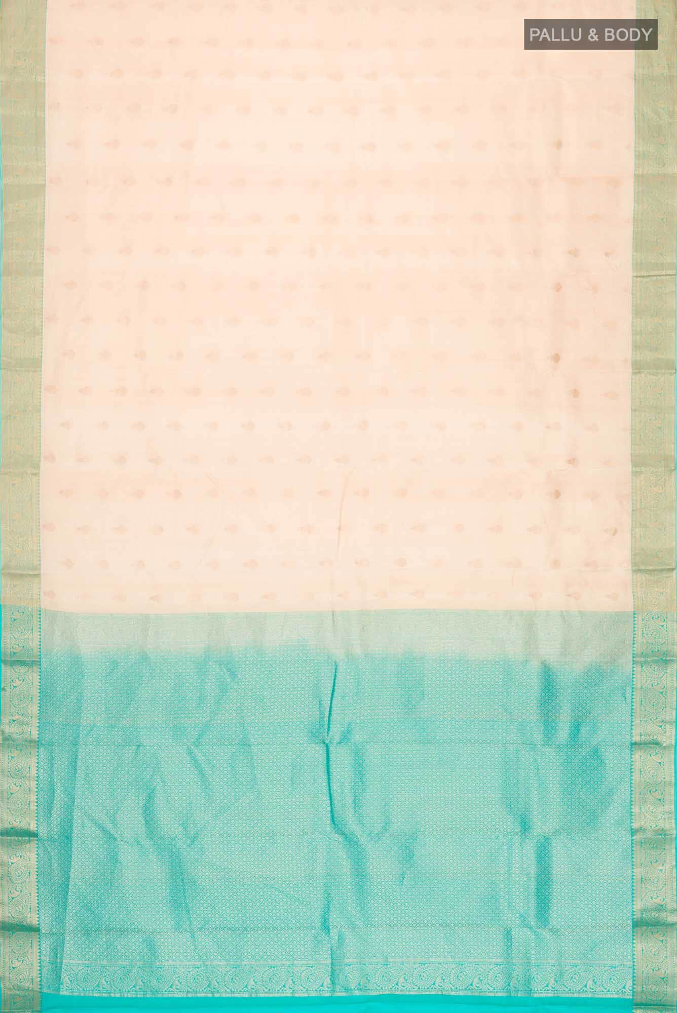 Beige Kanchipuram Silk Saree