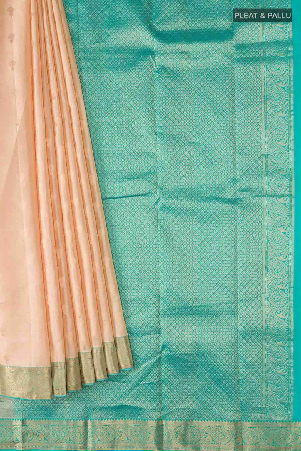 Beige Kanchipuram Silk Saree