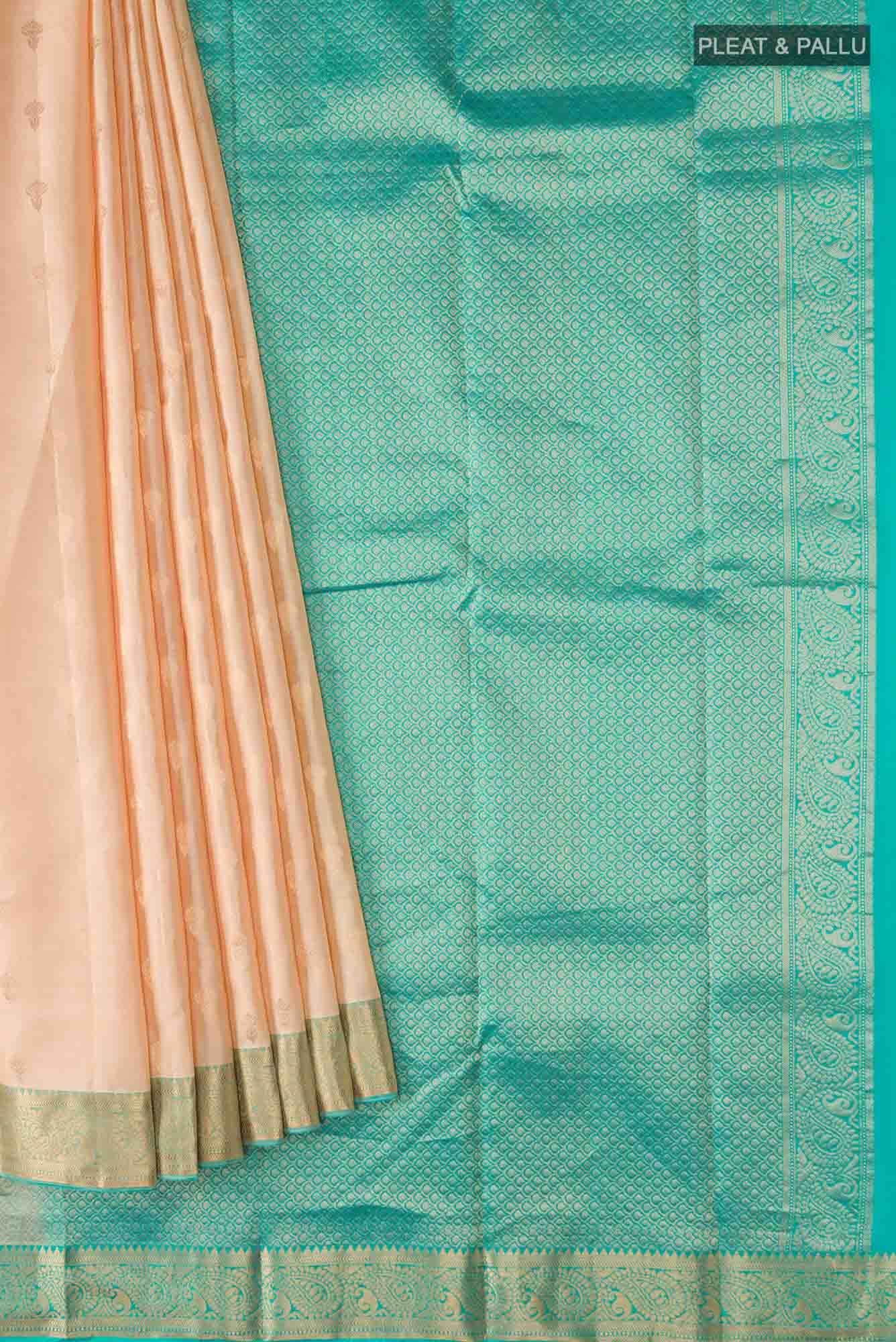Beige Kanchipuram Silk Saree