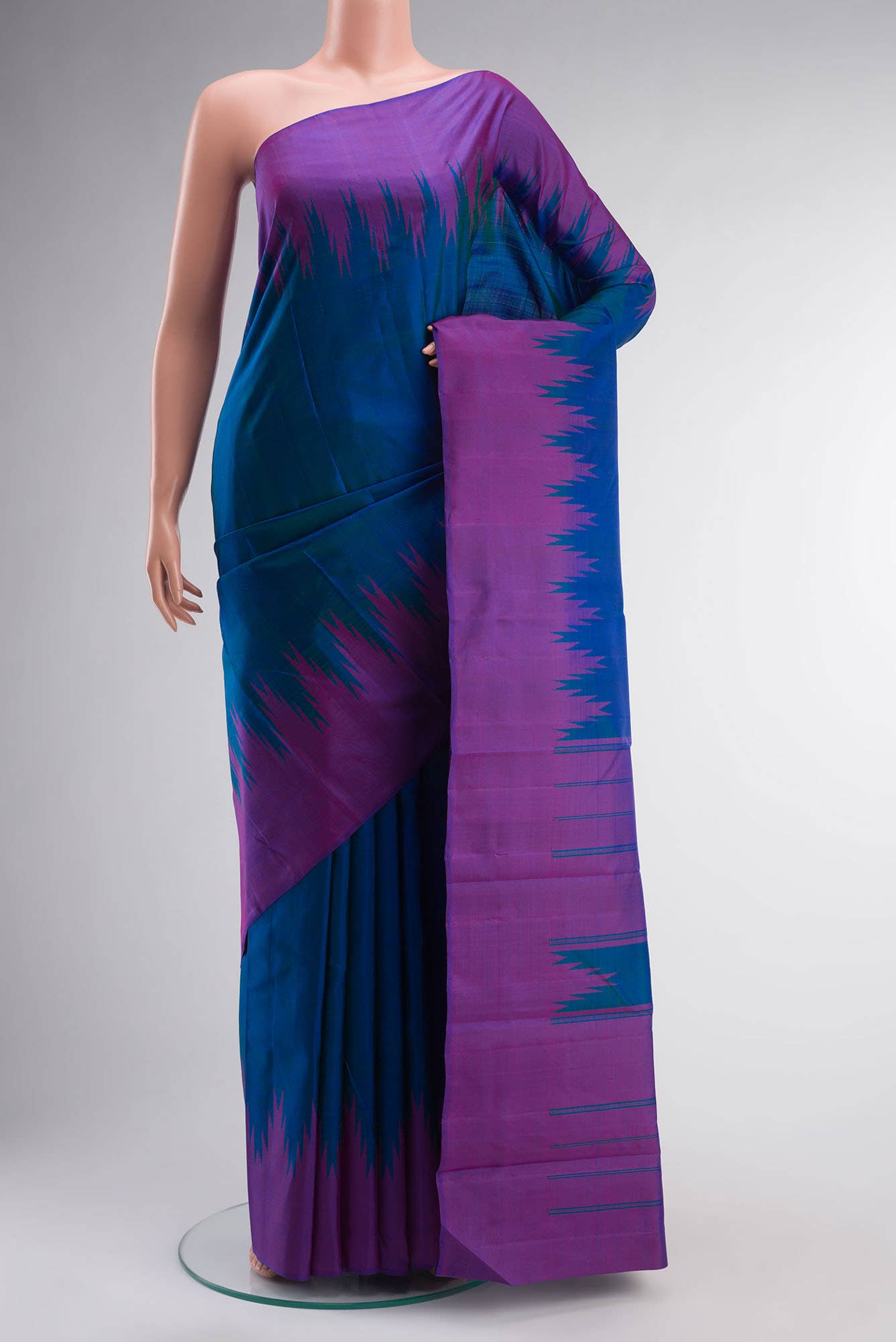 Blue Kanchipuram Silk Saree