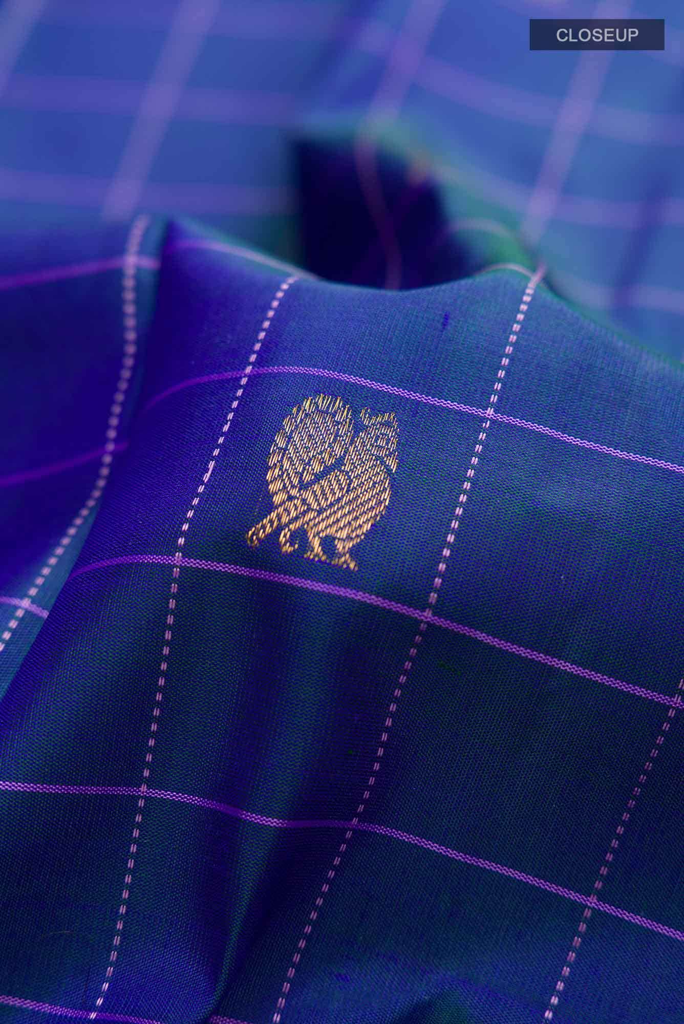 Blue Kanchipuram Silk Saree