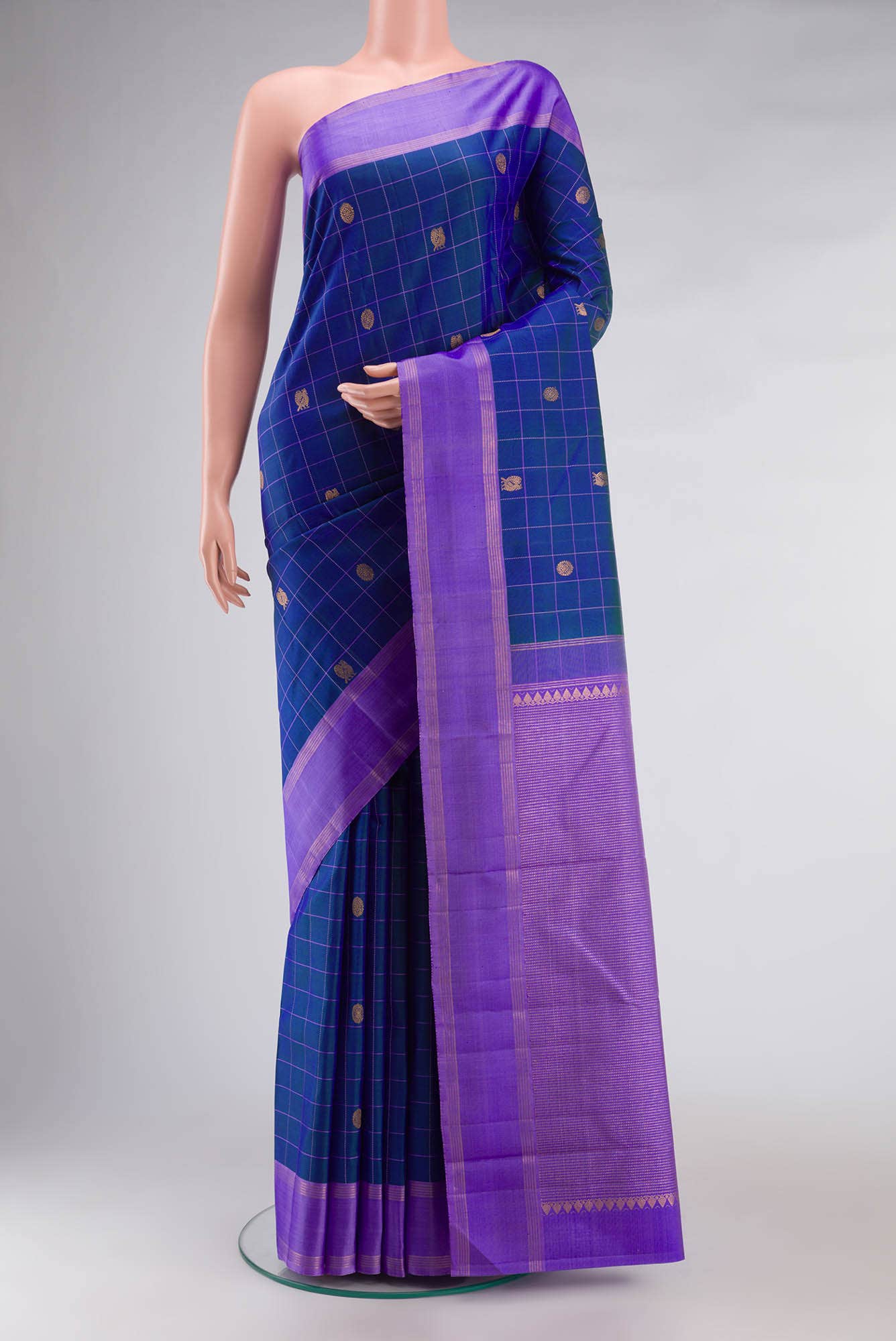 Blue Kanchipuram Silk Saree