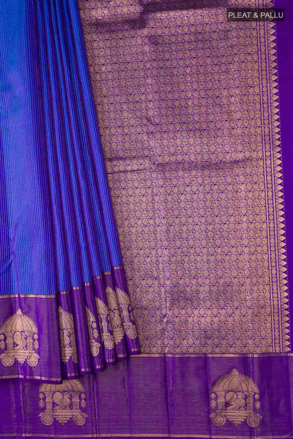 Blue Kanchipuram Silk Saree