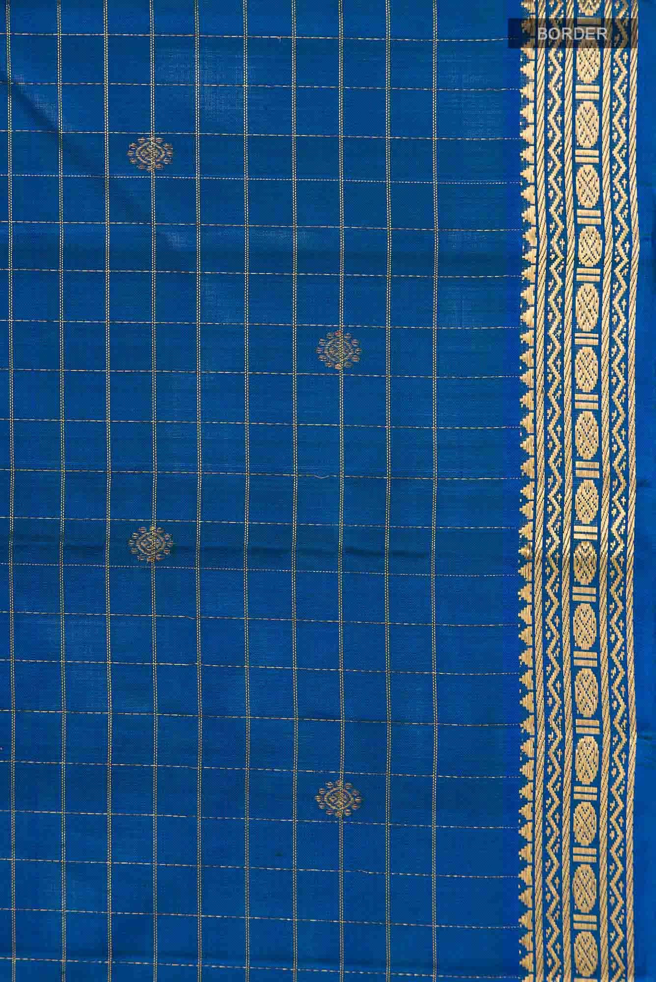 Blue Kanchipuram Silk Saree