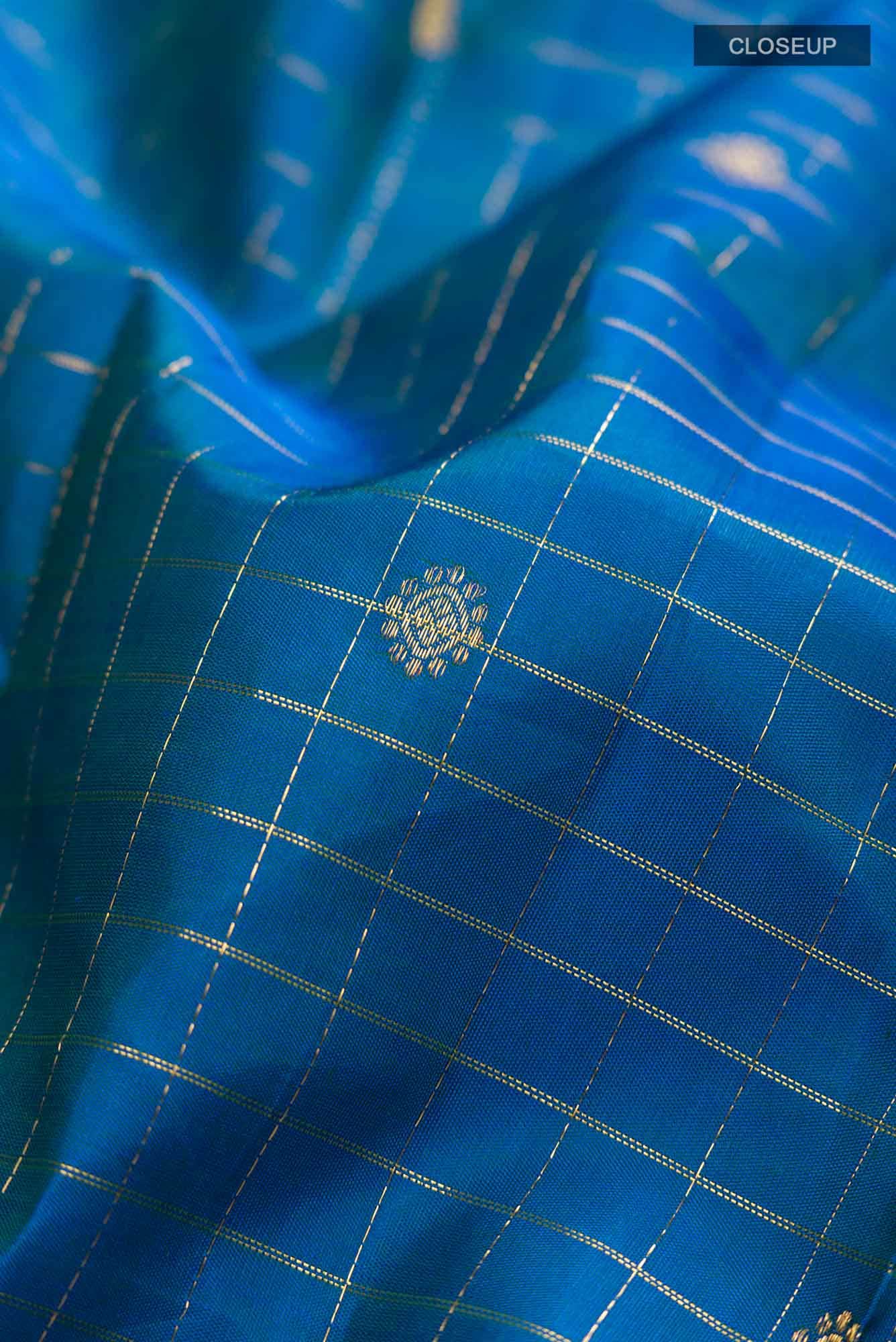 Blue Kanchipuram Silk Saree