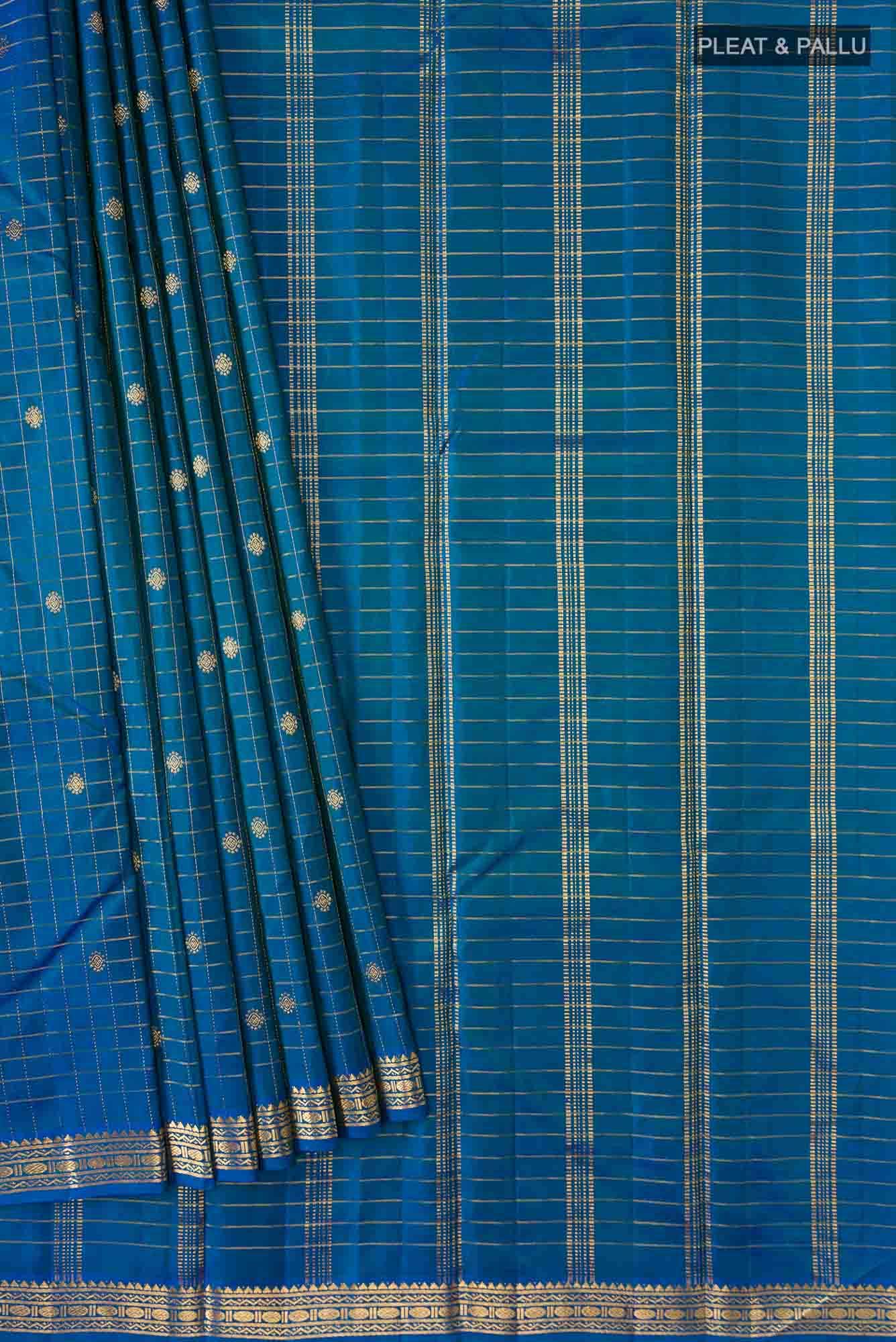 Blue Kanchipuram Silk Saree