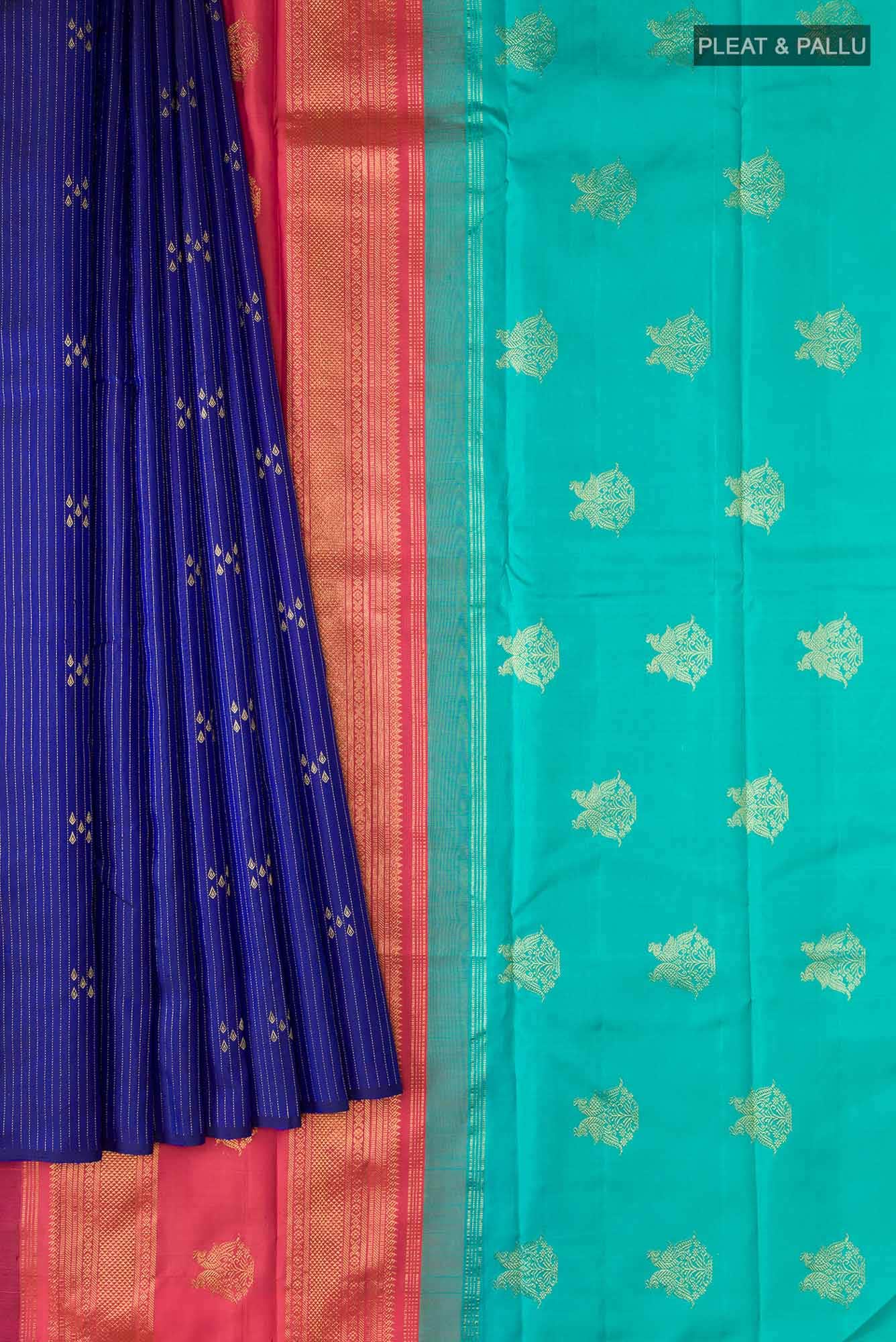 Blue Kanchipuram Silk Saree