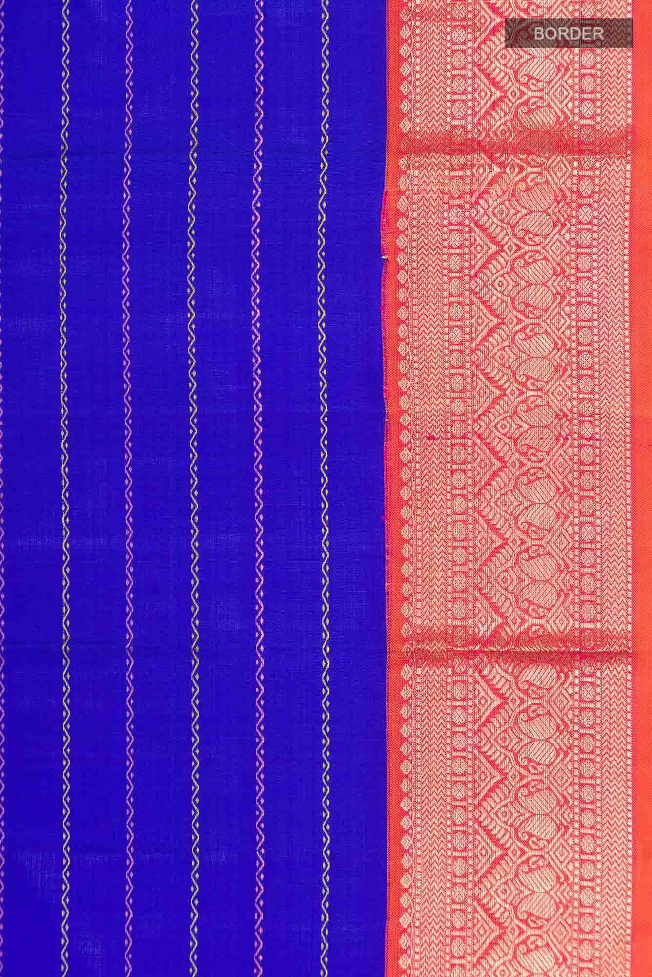 Blue Kanchipuram Silk Saree