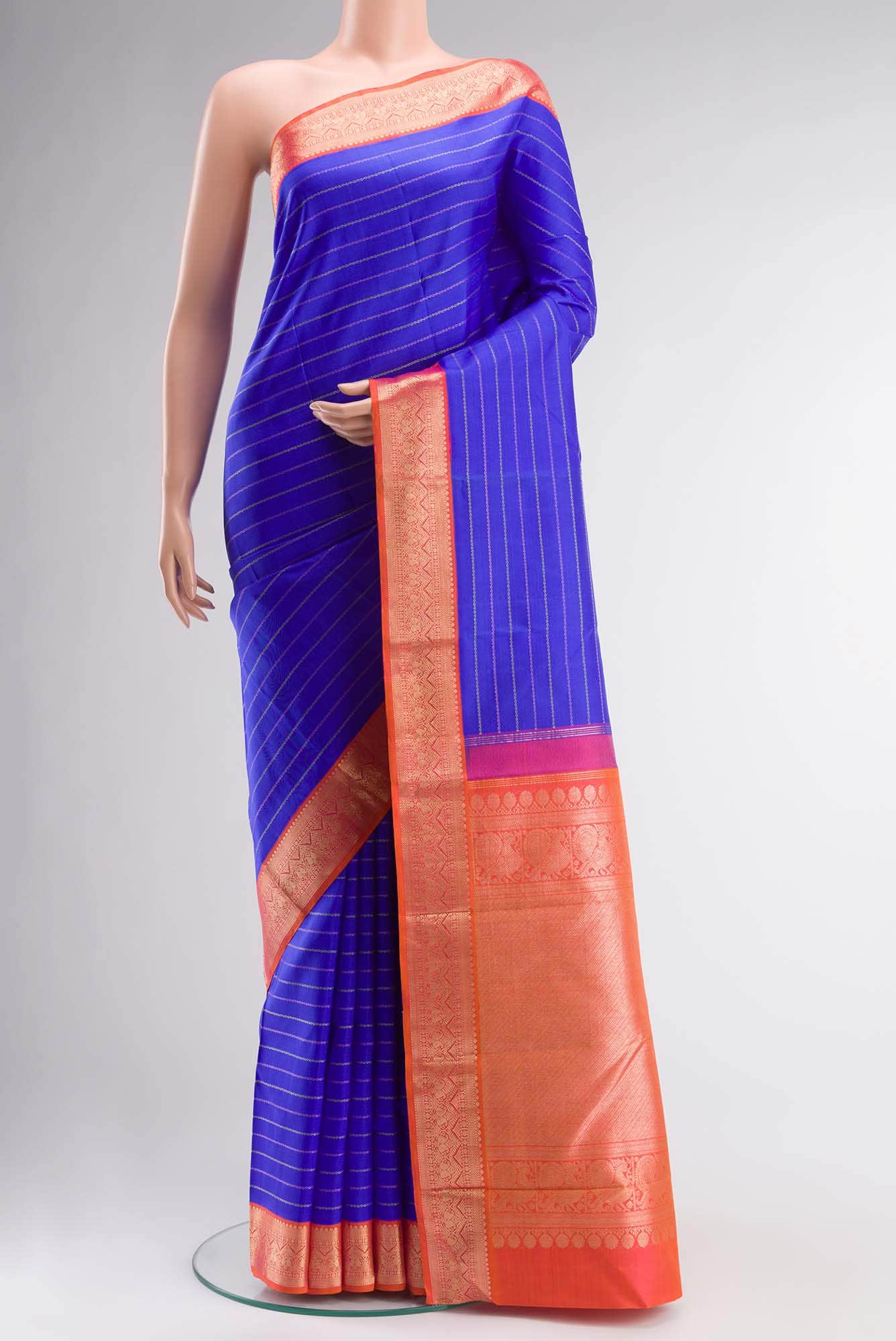 Blue Kanchipuram Silk Saree