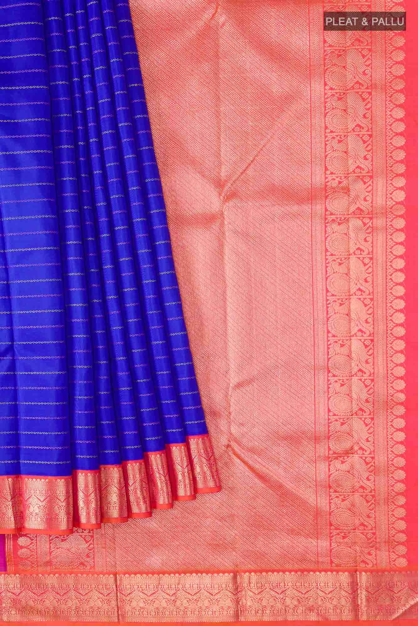 Blue Kanchipuram Silk Saree