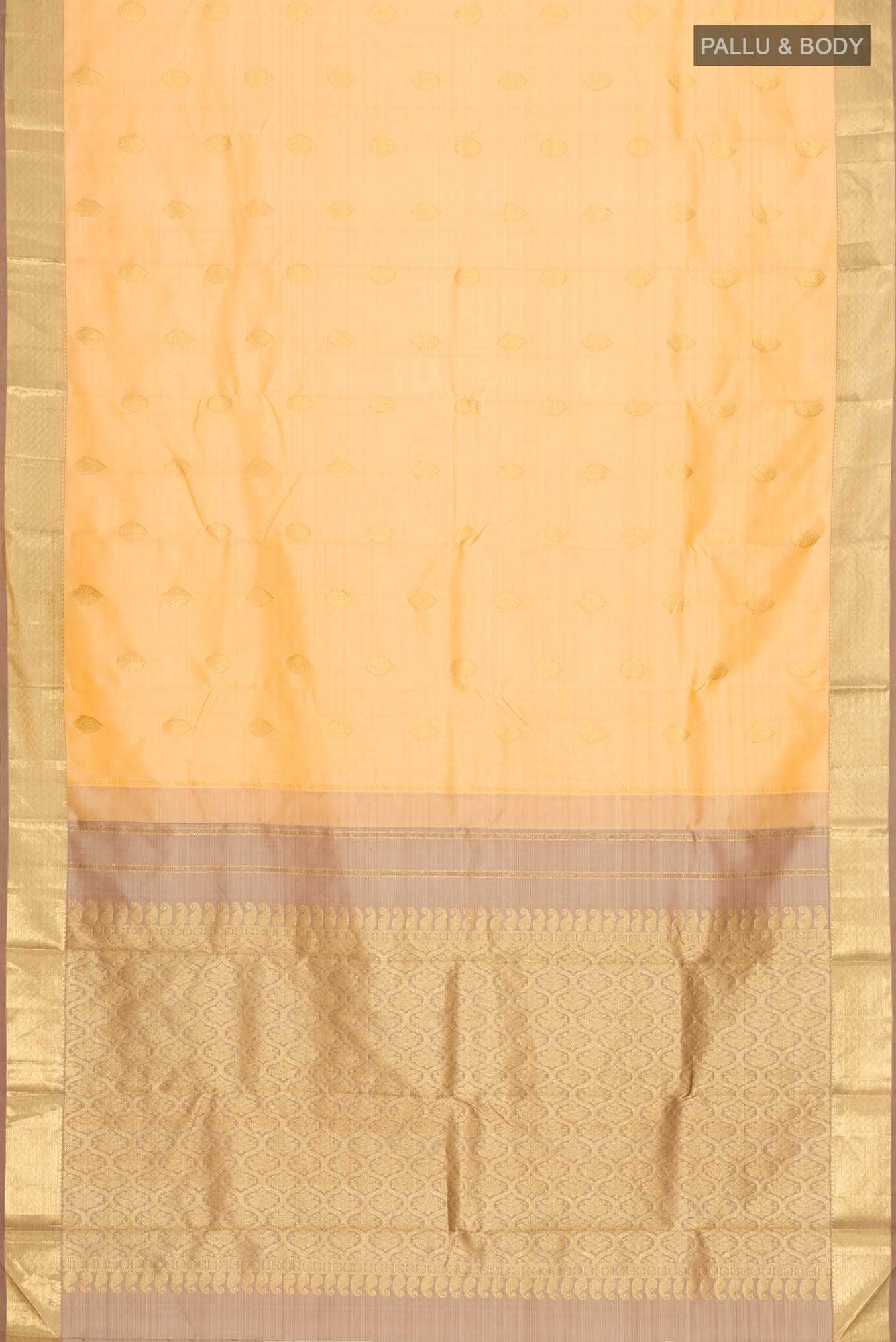 Yellow Kanchipuram Silk Saree