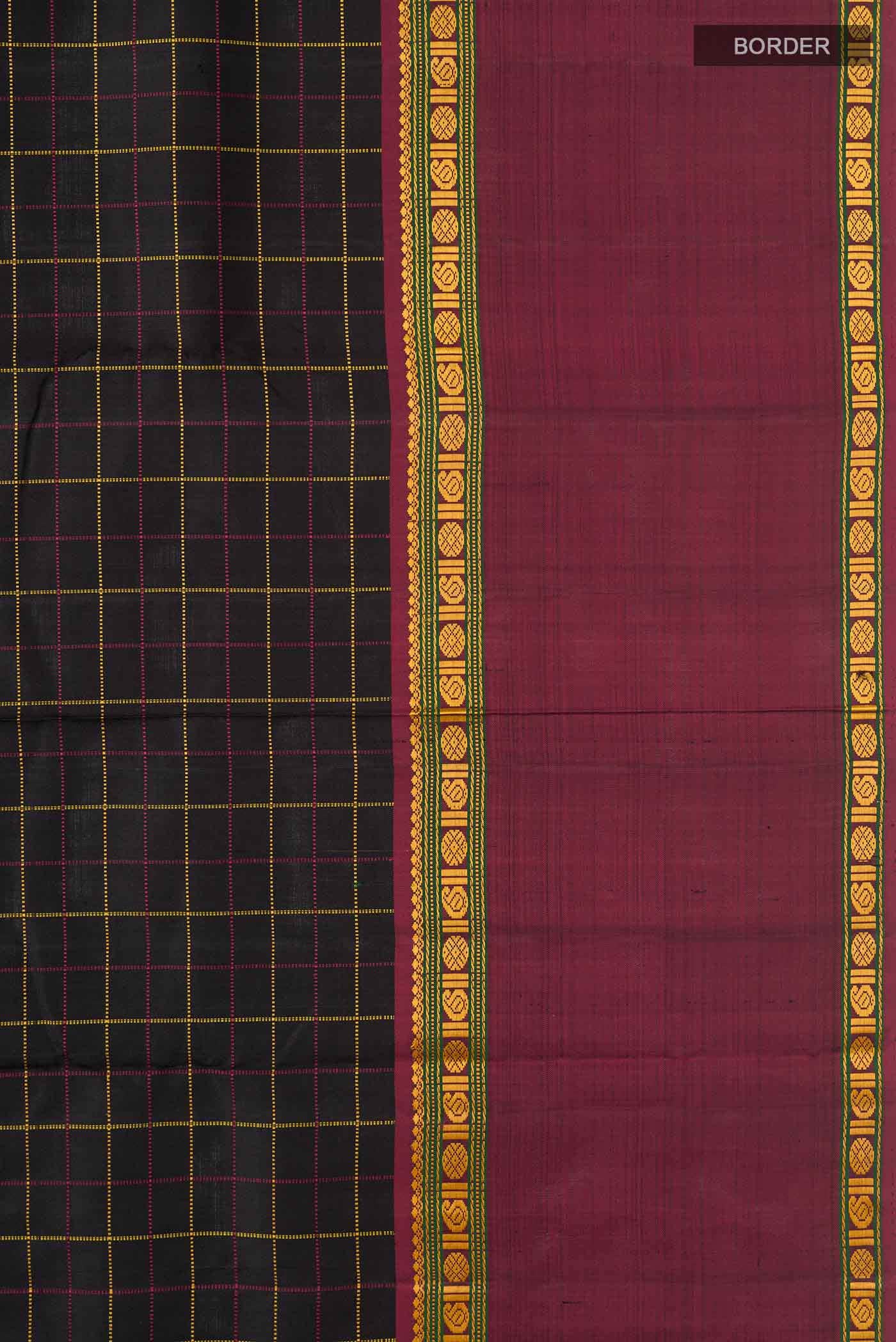Black Kanchipuram Silk Saree