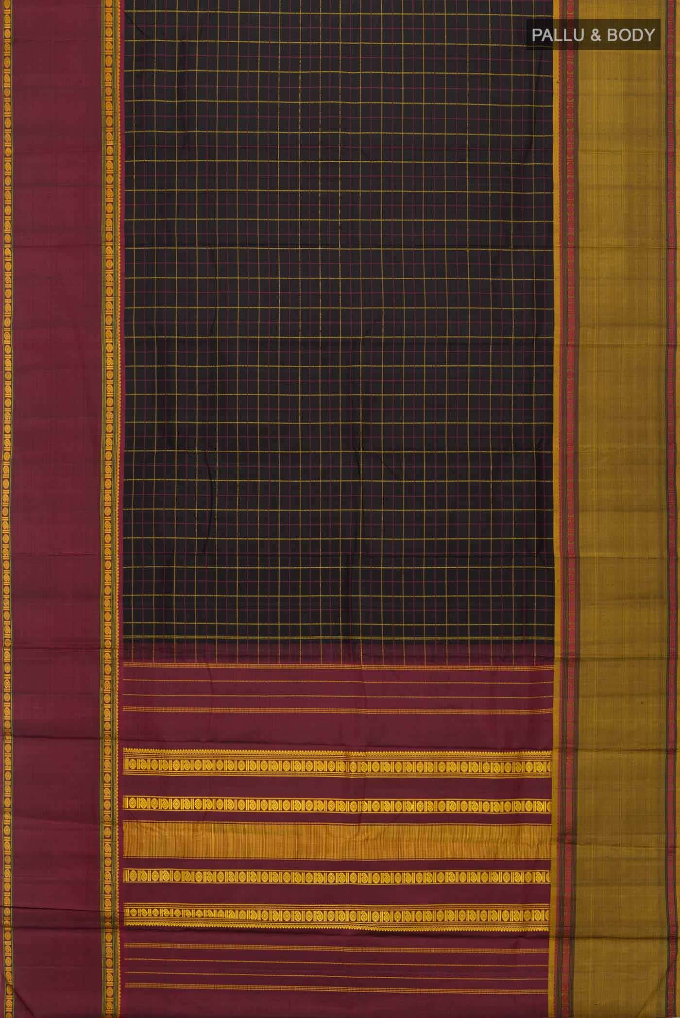 Black Kanchipuram Silk Saree
