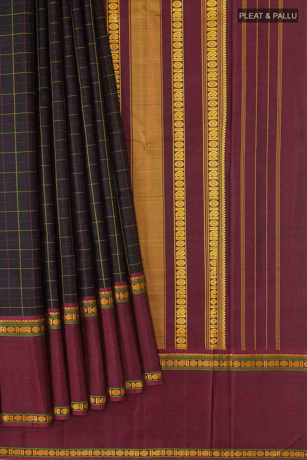 Black Kanchipuram Silk Saree