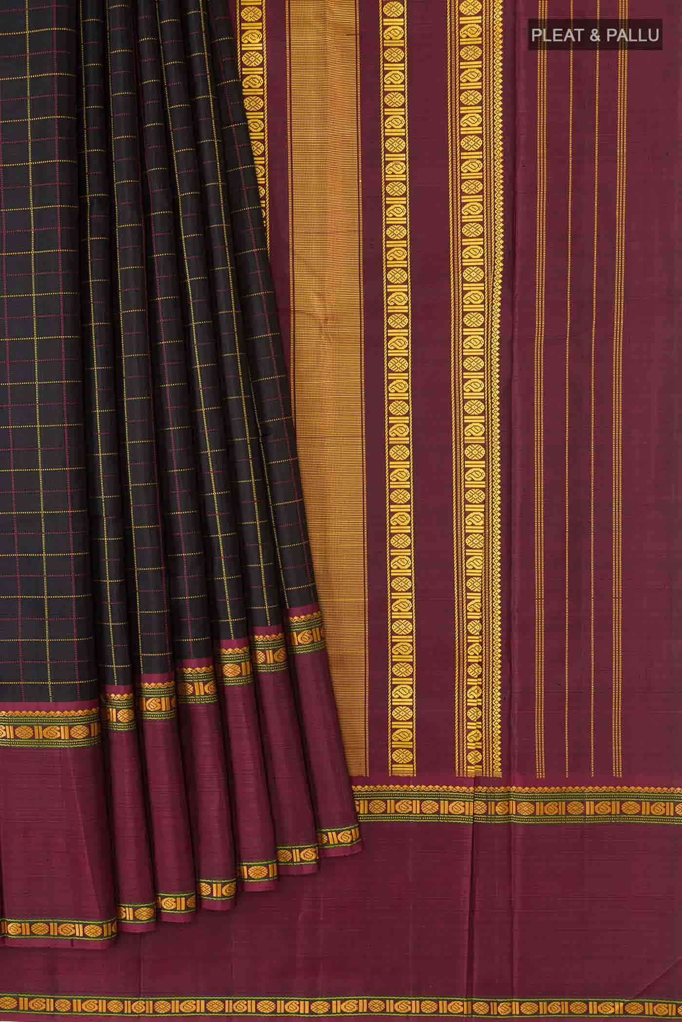 Black Kanchipuram Silk Saree