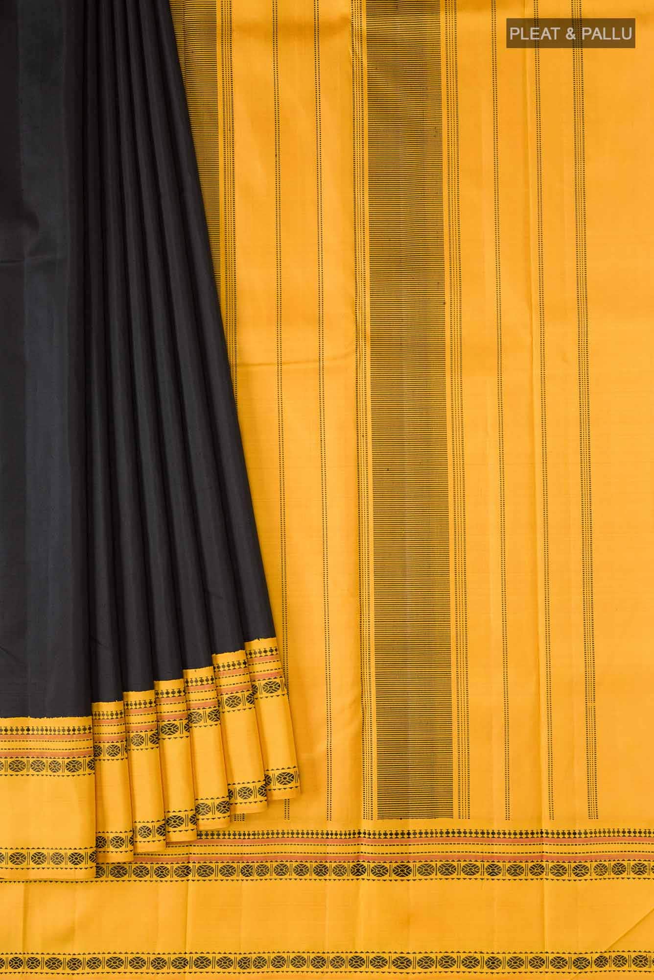 Black Kanchipuram Silk Saree
