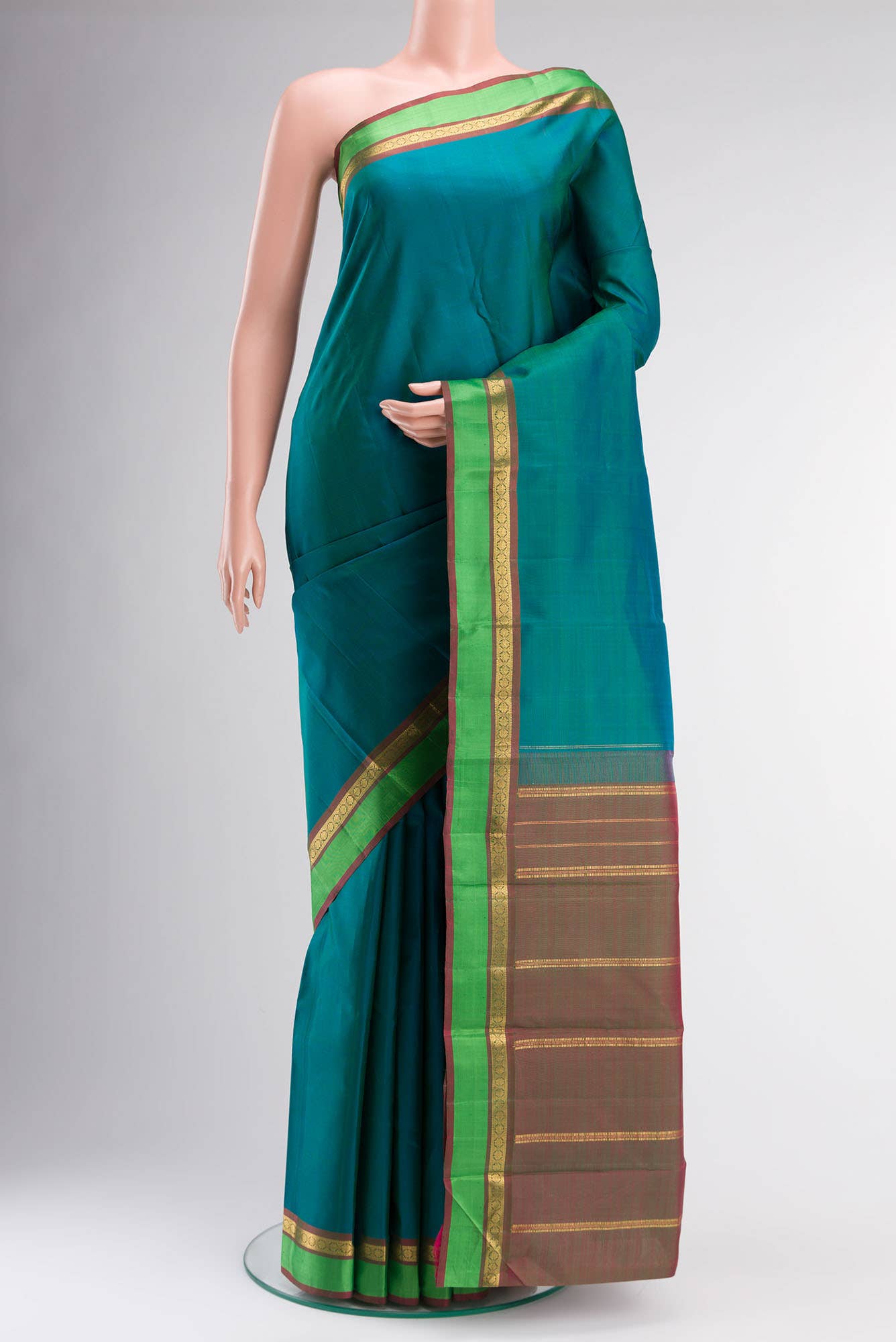 Blue Kanchipuram Silk Saree