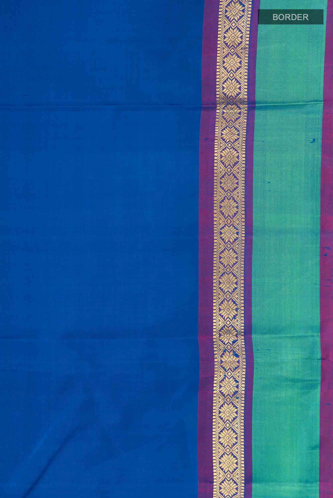 Blue Kanchipuram Silk Saree